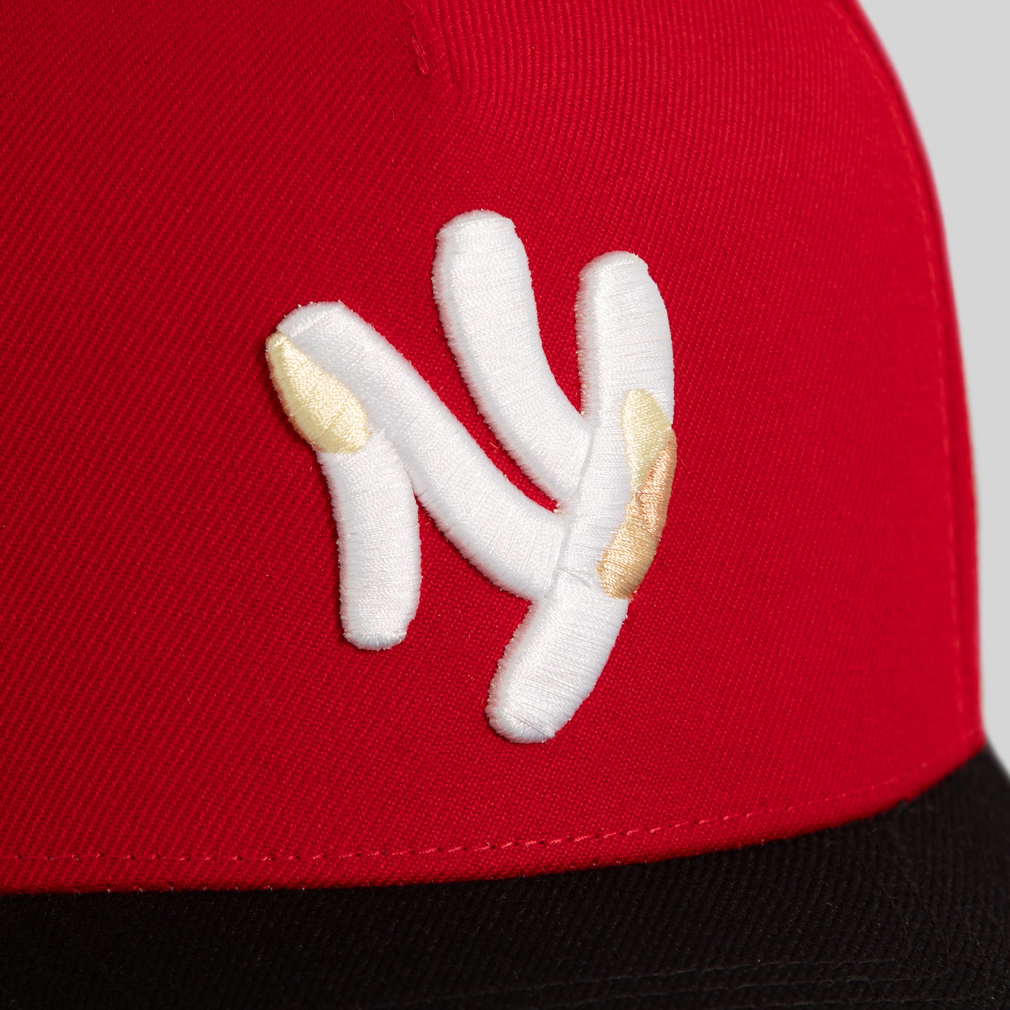 FIELD GRADE X KURVE STUDIO NY IS HEALING RED BLACK WOOL TRUCKER