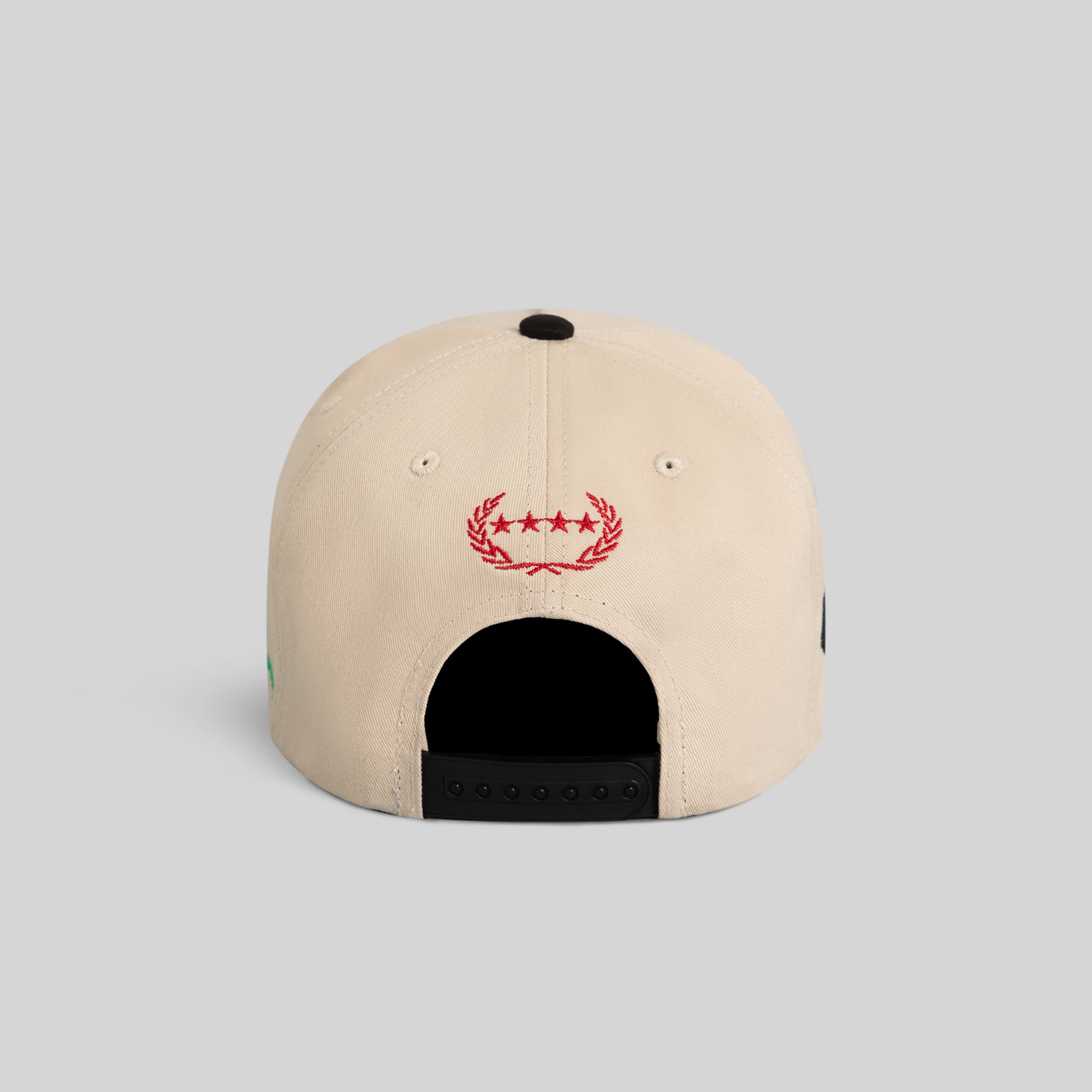 LEAVE YOUR FEELINGS SAND BLACK TWILL TRUCKER