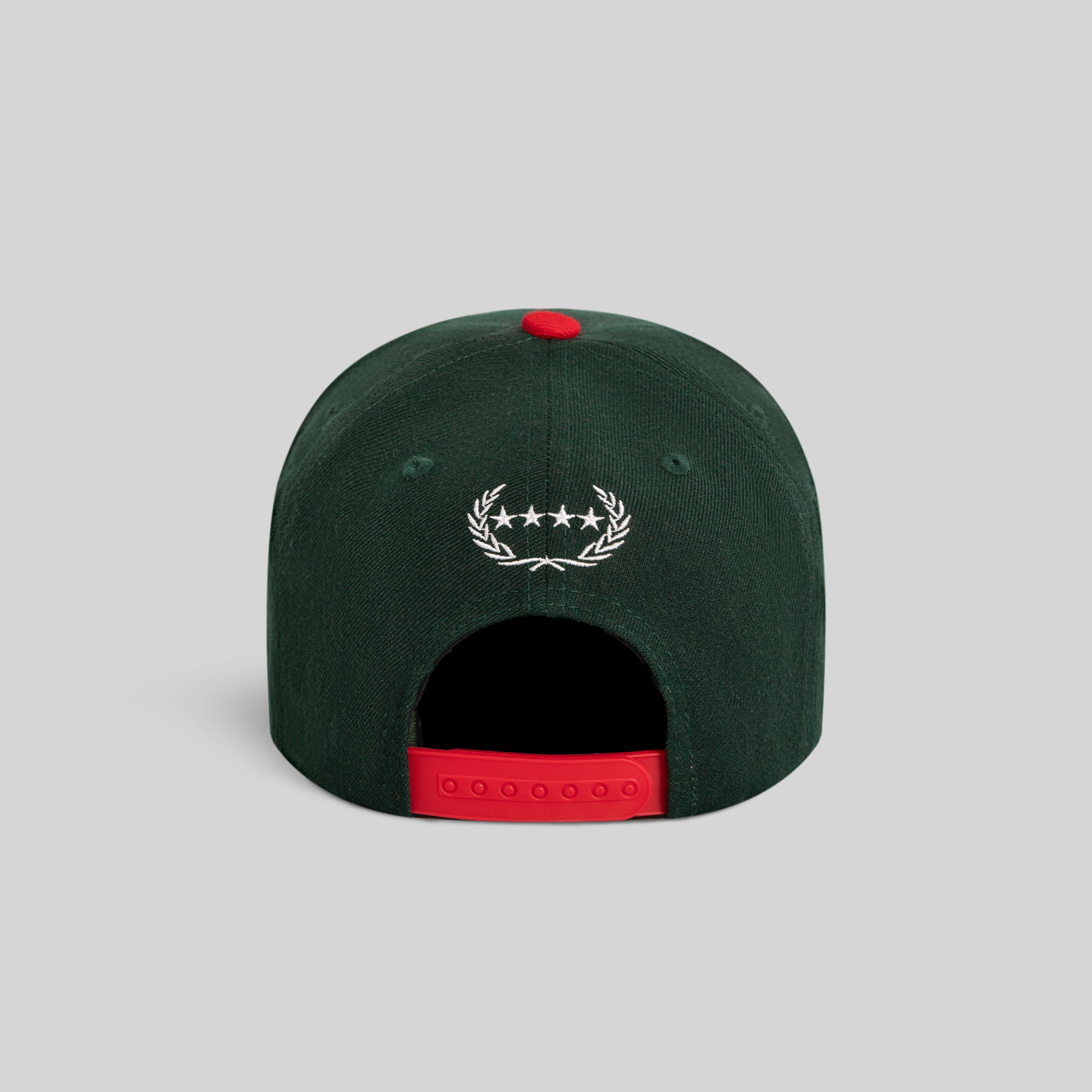 ME VALE VERGA (NO F*CKS GIVEN) FG GREEN VARSITY RED WOOL TRUCKER