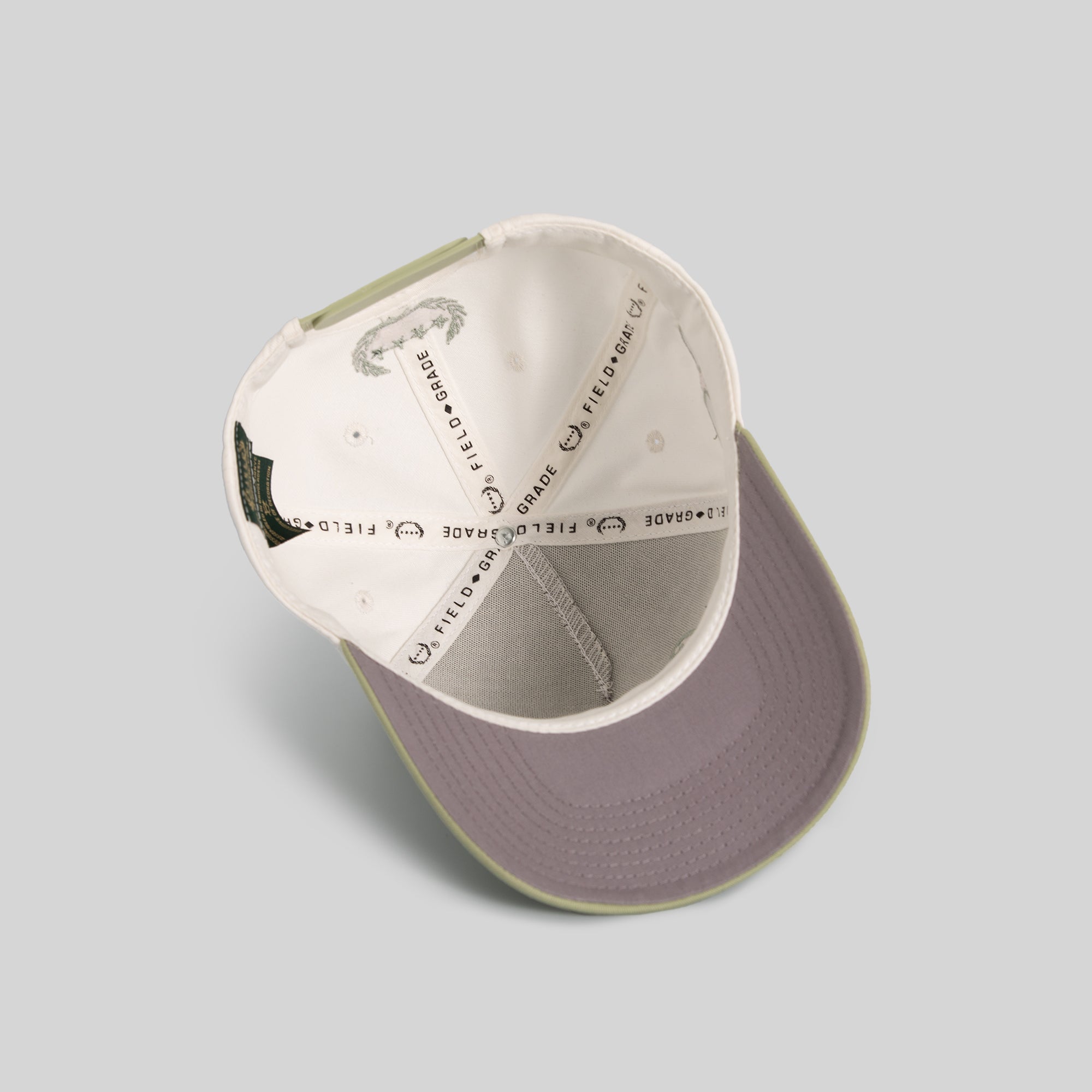 LEAVE YOUR FEELING OFF WHITE SAGE TWILL TRUCKER