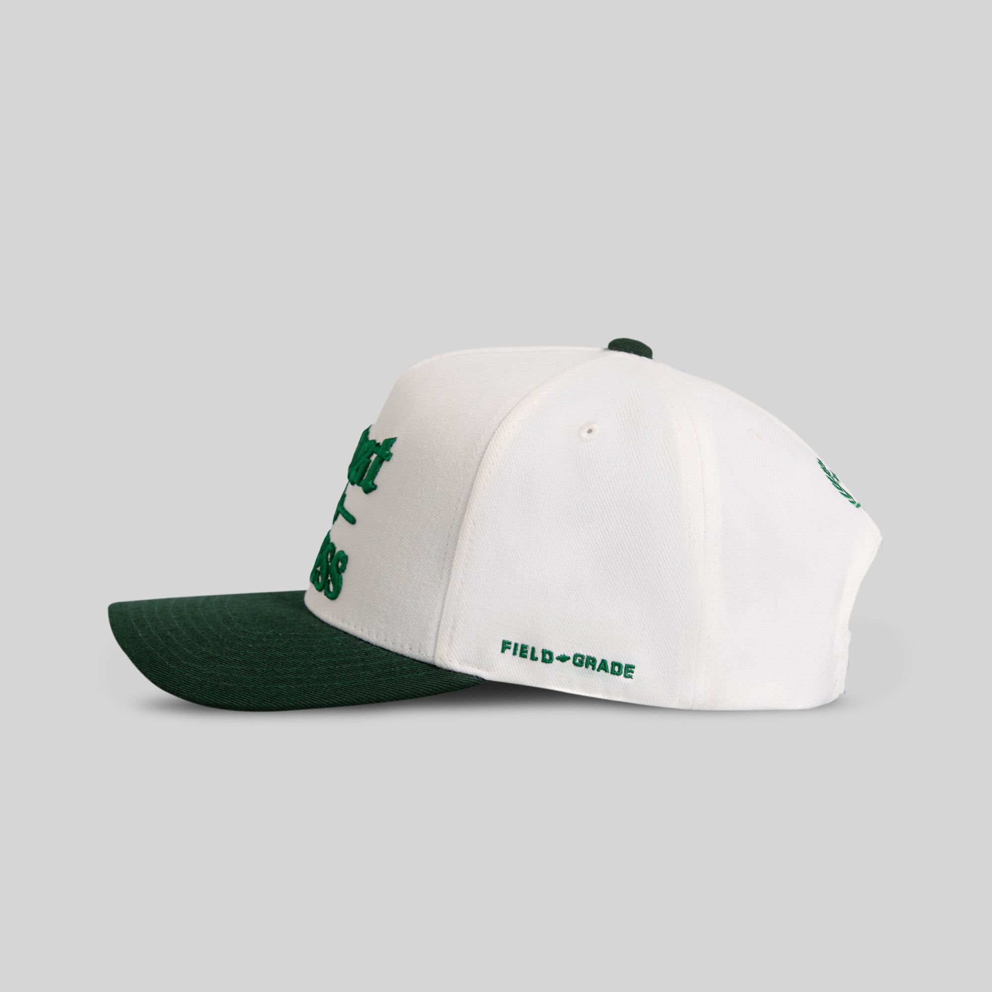 TRUST THE PROCESS OFF WHITE EMERALD WOOL TRUCKER