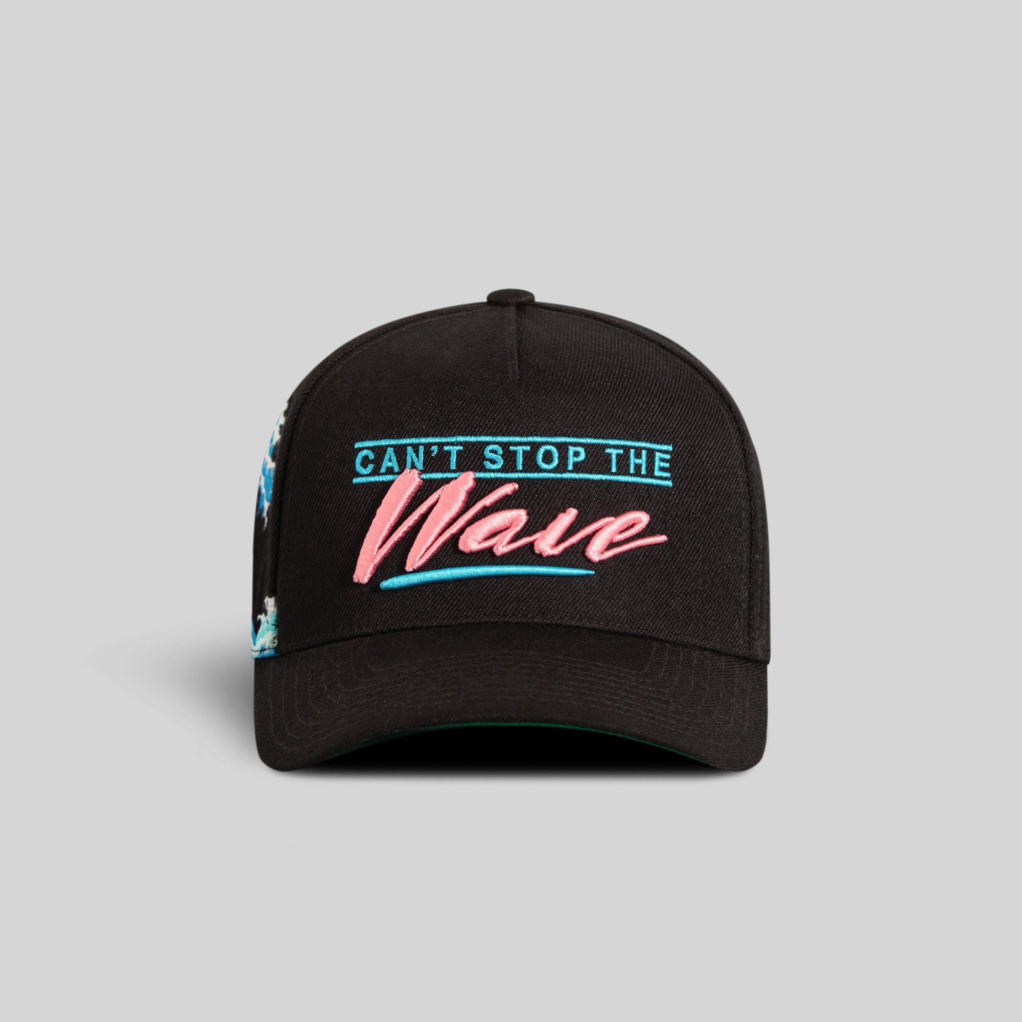 CANT STOP THE WAVE BLACK WOOL TRUCKER