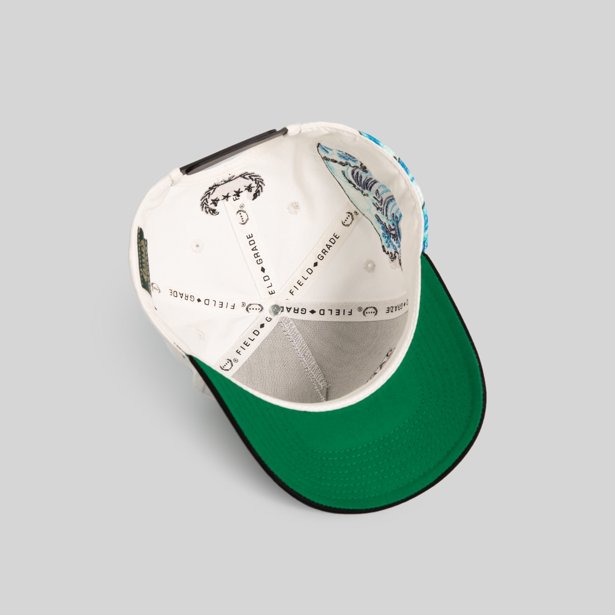 CANT STOP THE WAVE OFF WHITE BLACK TWILL TRUCKER