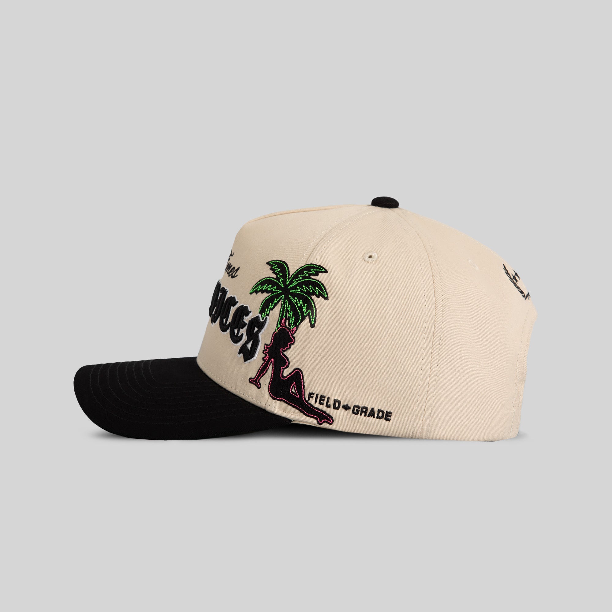 GOOD TIMES SAND BLACK TWILL TRUCKER