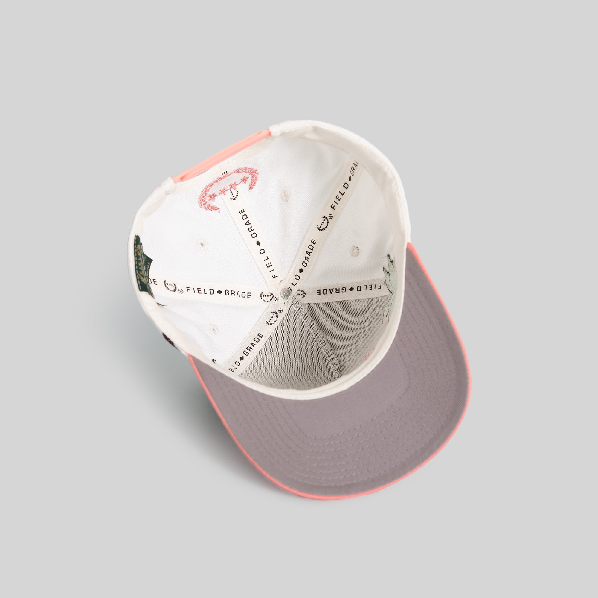 GOOD TIMES OFF WHITE PASTEL PINK WOOL TRUCKER