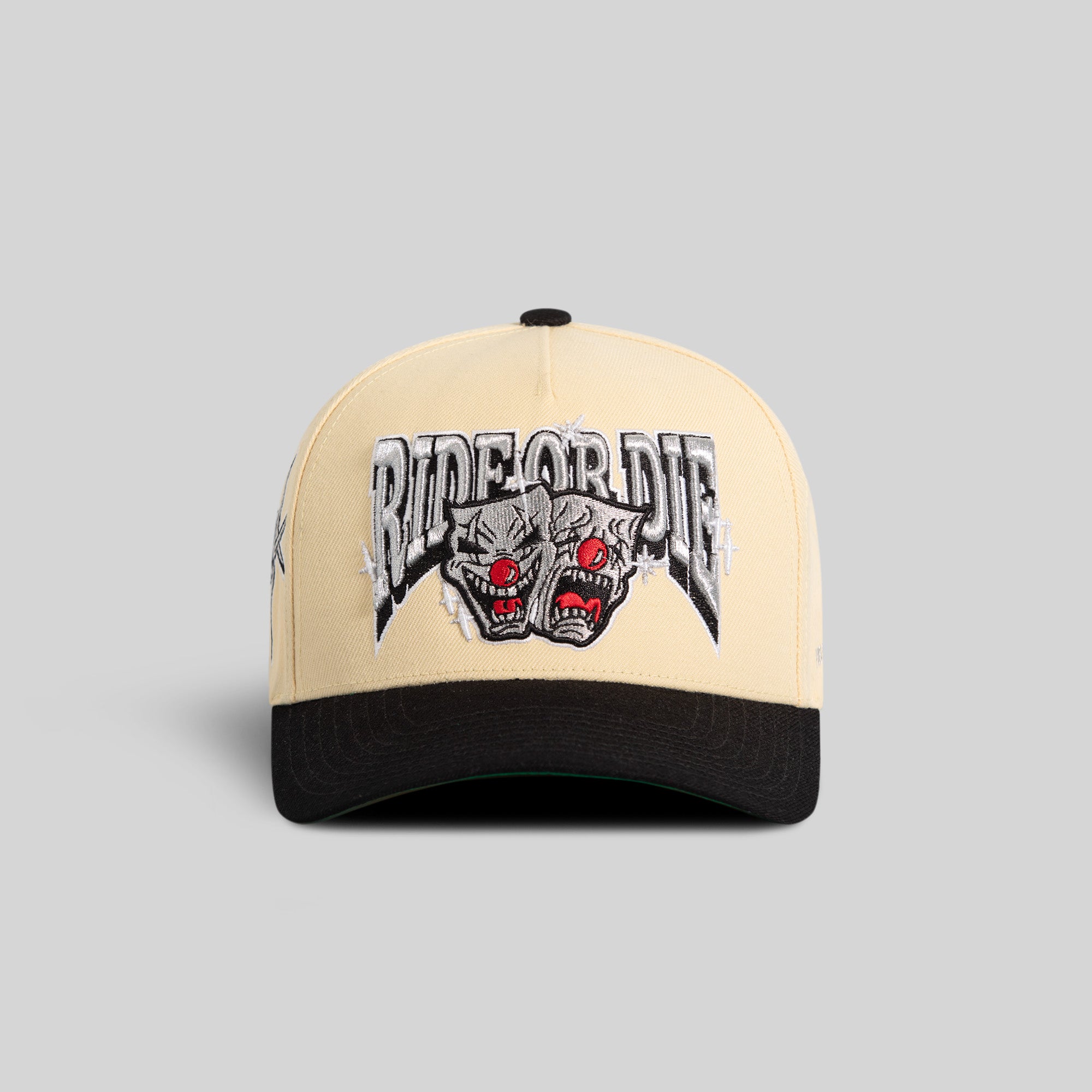 RIDE OR DIE SAND BLACK WOOL TRUCKER