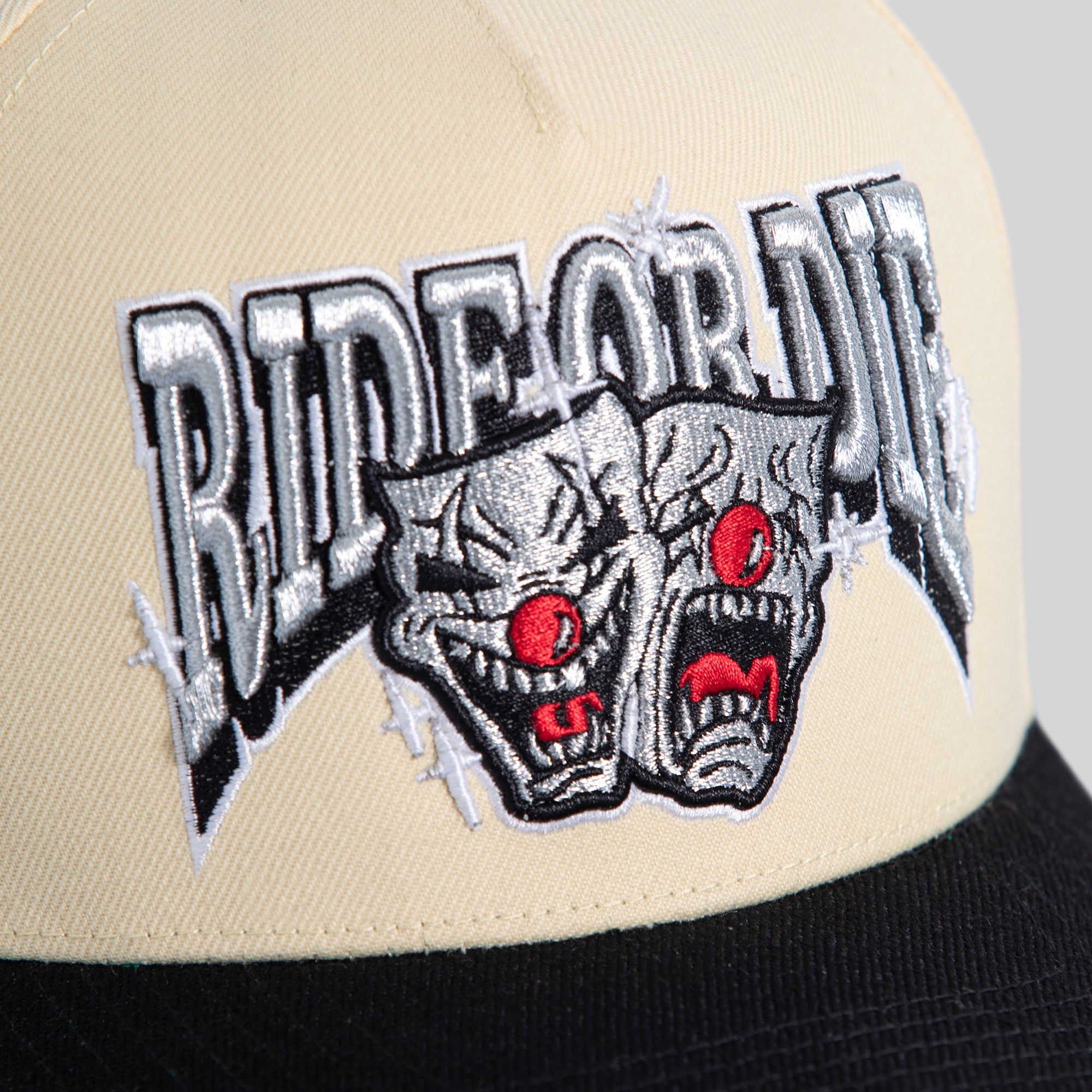 RIDE OR DIE SAND BLACK WOOL TRUCKER