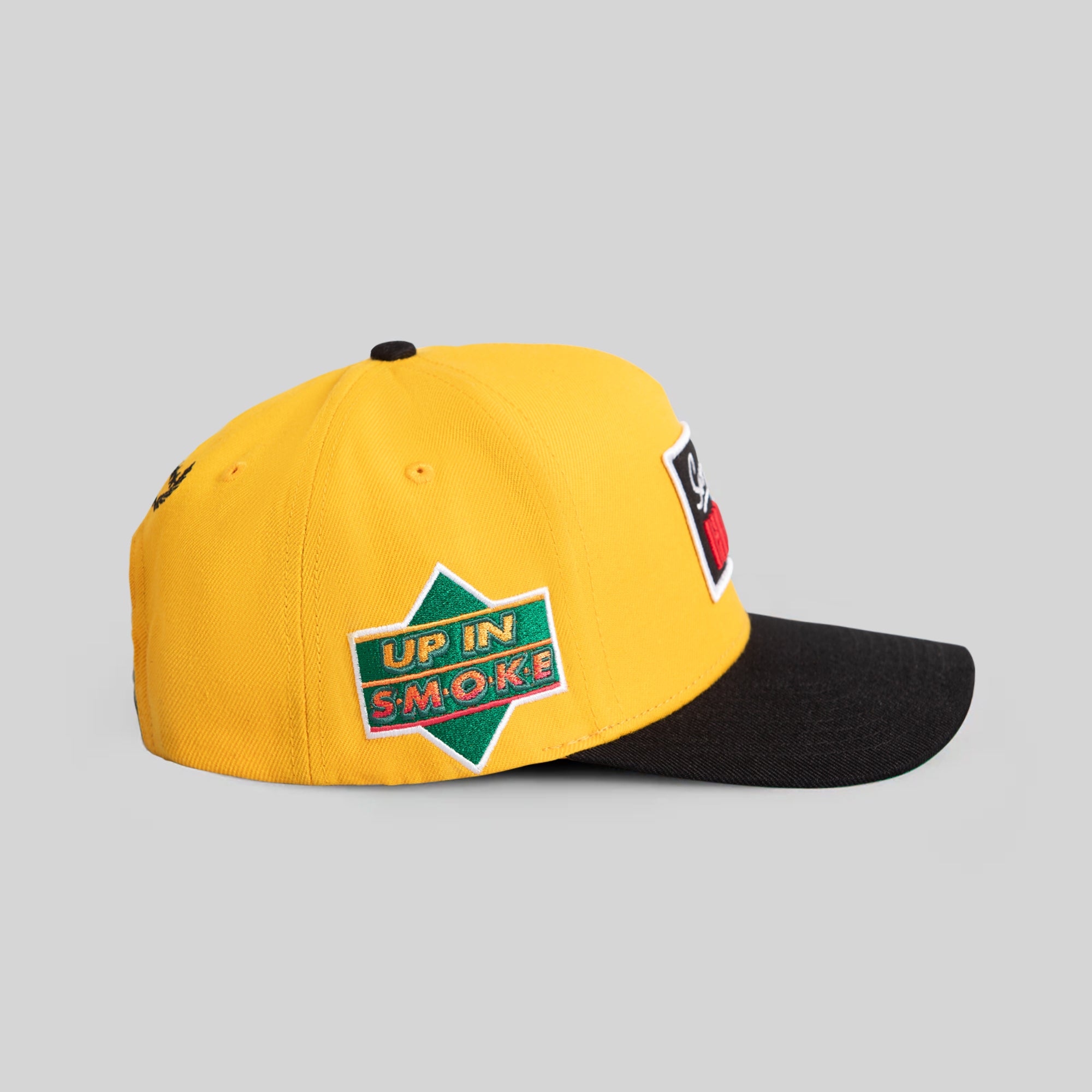 SORRY I'M HIGH ATHLETIC GOLD BLACK WOOL TRUCKER