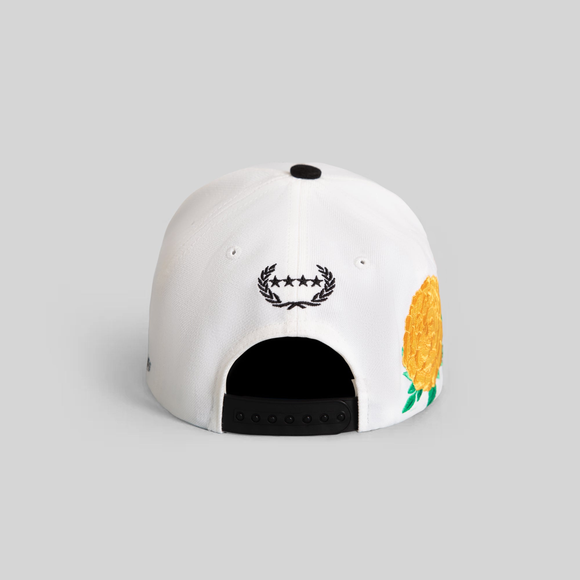 NO F*CKS GIVEN MARIGOLD OFF WHITE BLACK WOOL TRUCKER