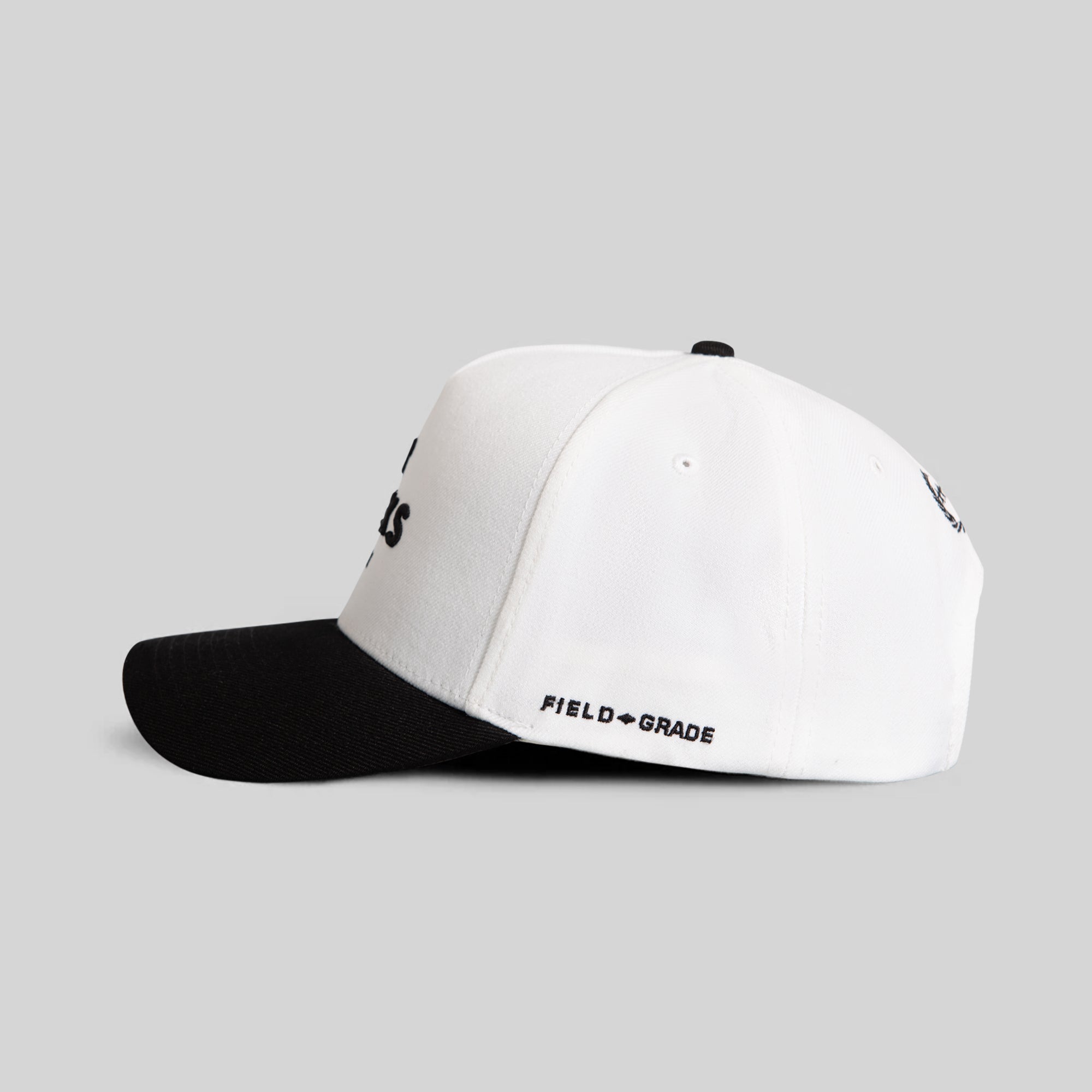 NO F*CKS GIVEN MARIGOLD OFF WHITE BLACK WOOL TRUCKER