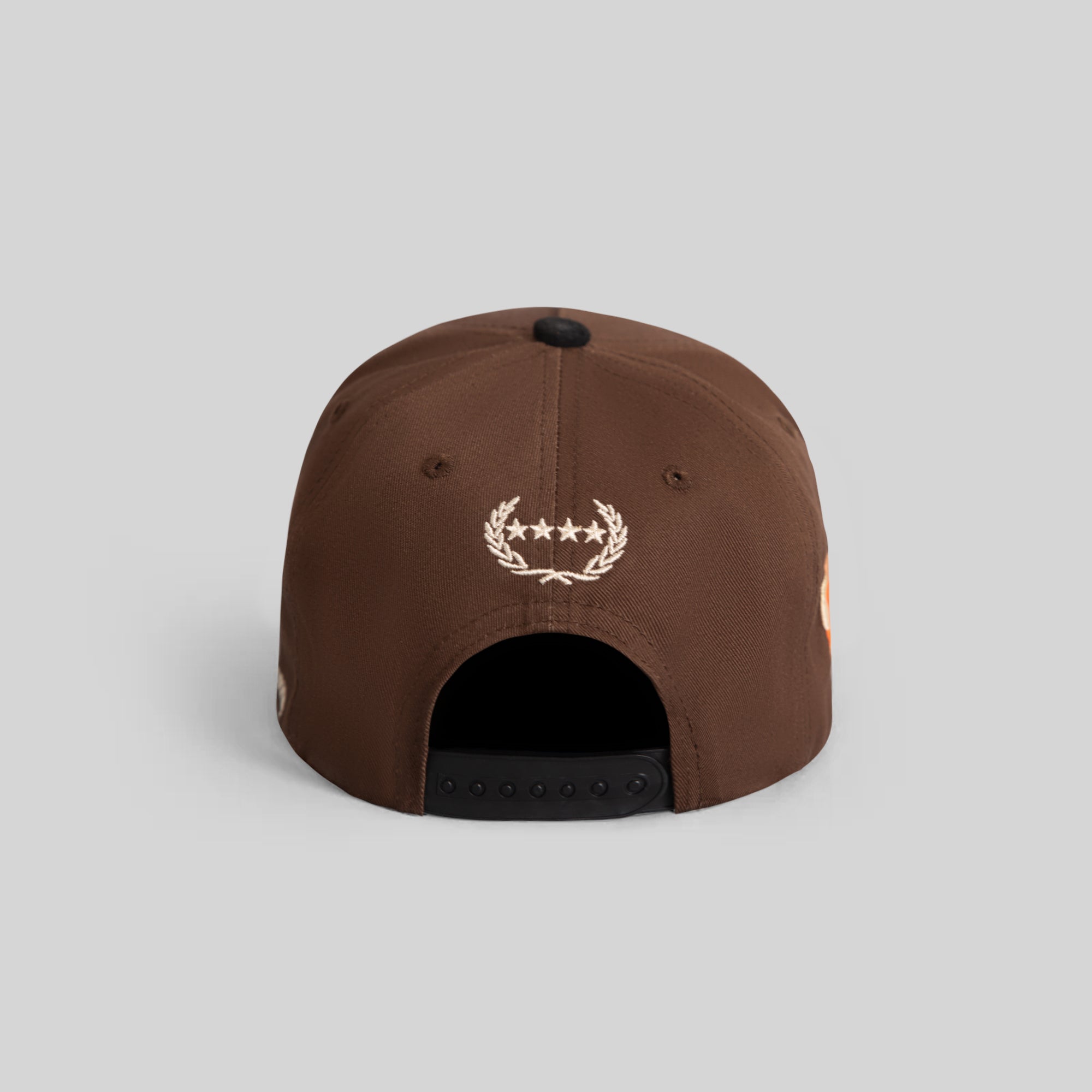 FIELD GRADE X KURVE STUDIO NY IS HEALING MOCHA BLACK TWILL SUEDE TRUCKER
