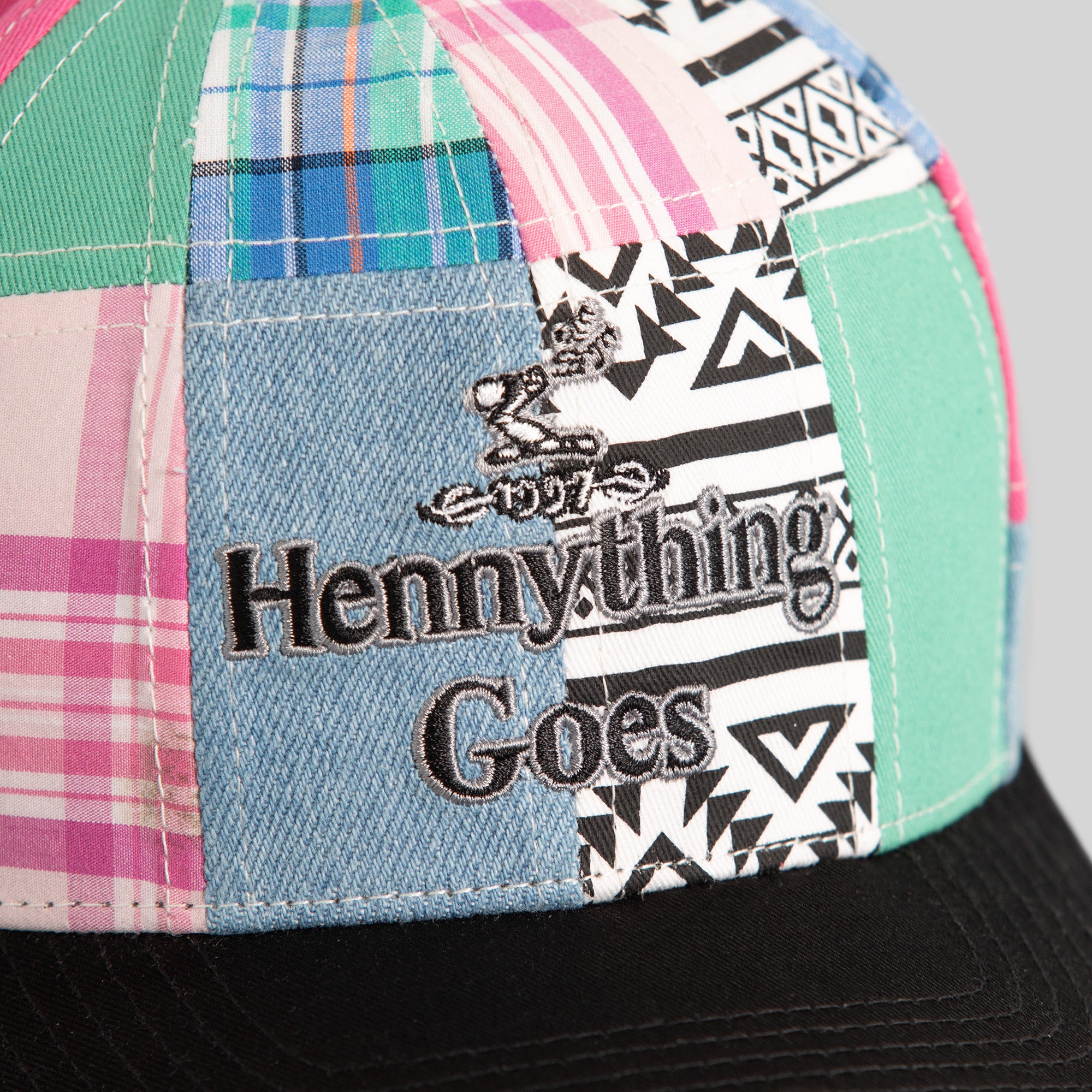 HENNYTHING GOES SUMMER PATCHWORK TWILL TRUCKER
