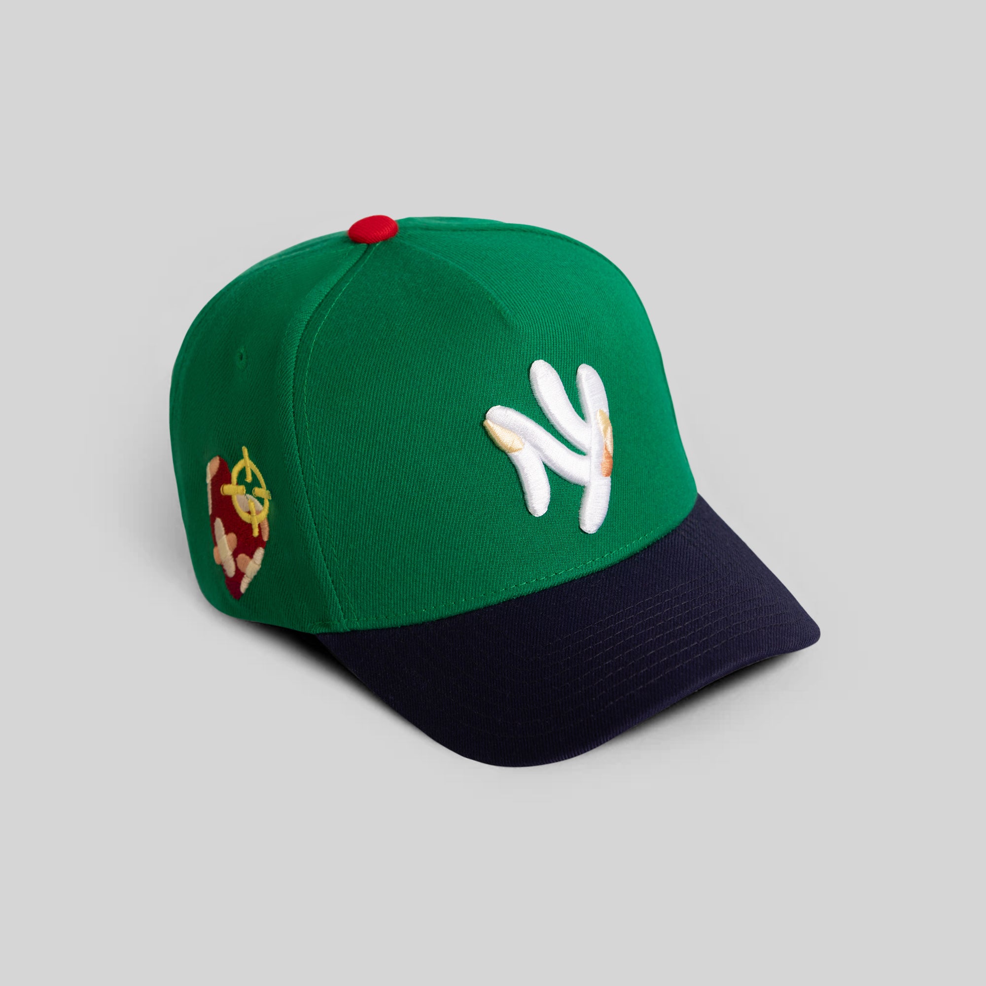 FIELD GRADE X KURVE STUDIO NY IS HEALING KELLY GREEN NAVY TRUCKER