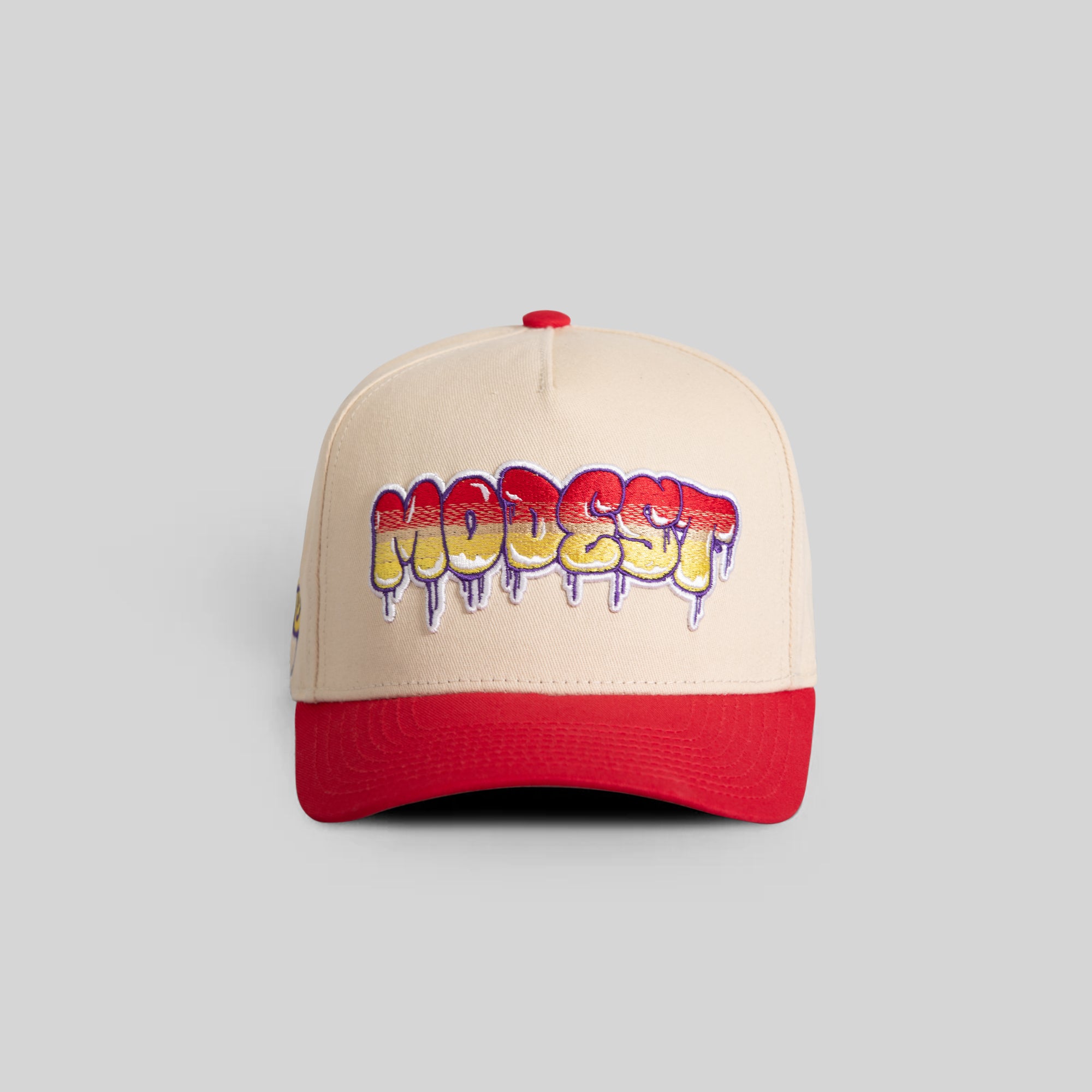 MODEST SAND RED TWILL TRUCKER