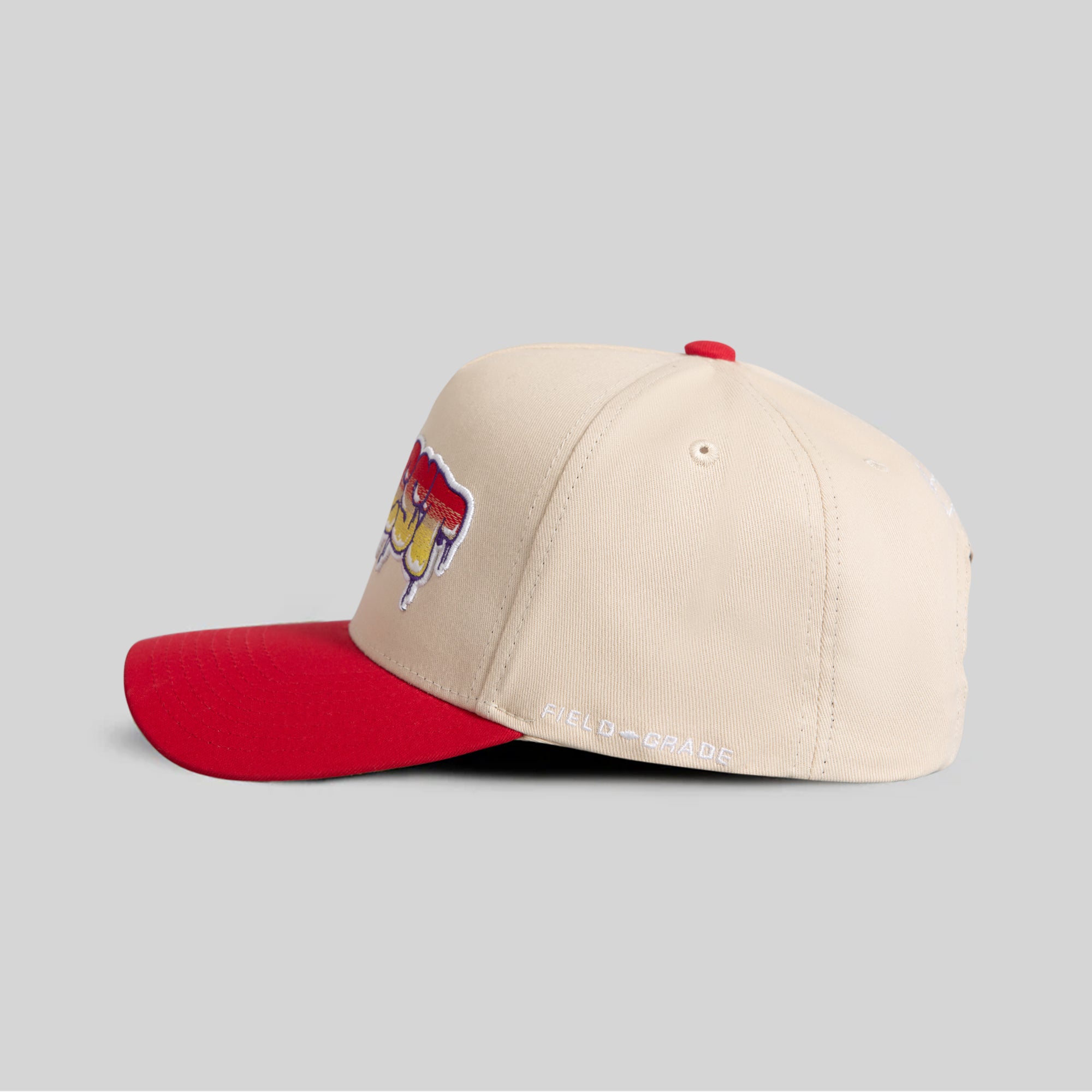 MODEST SAND RED TWILL TRUCKER