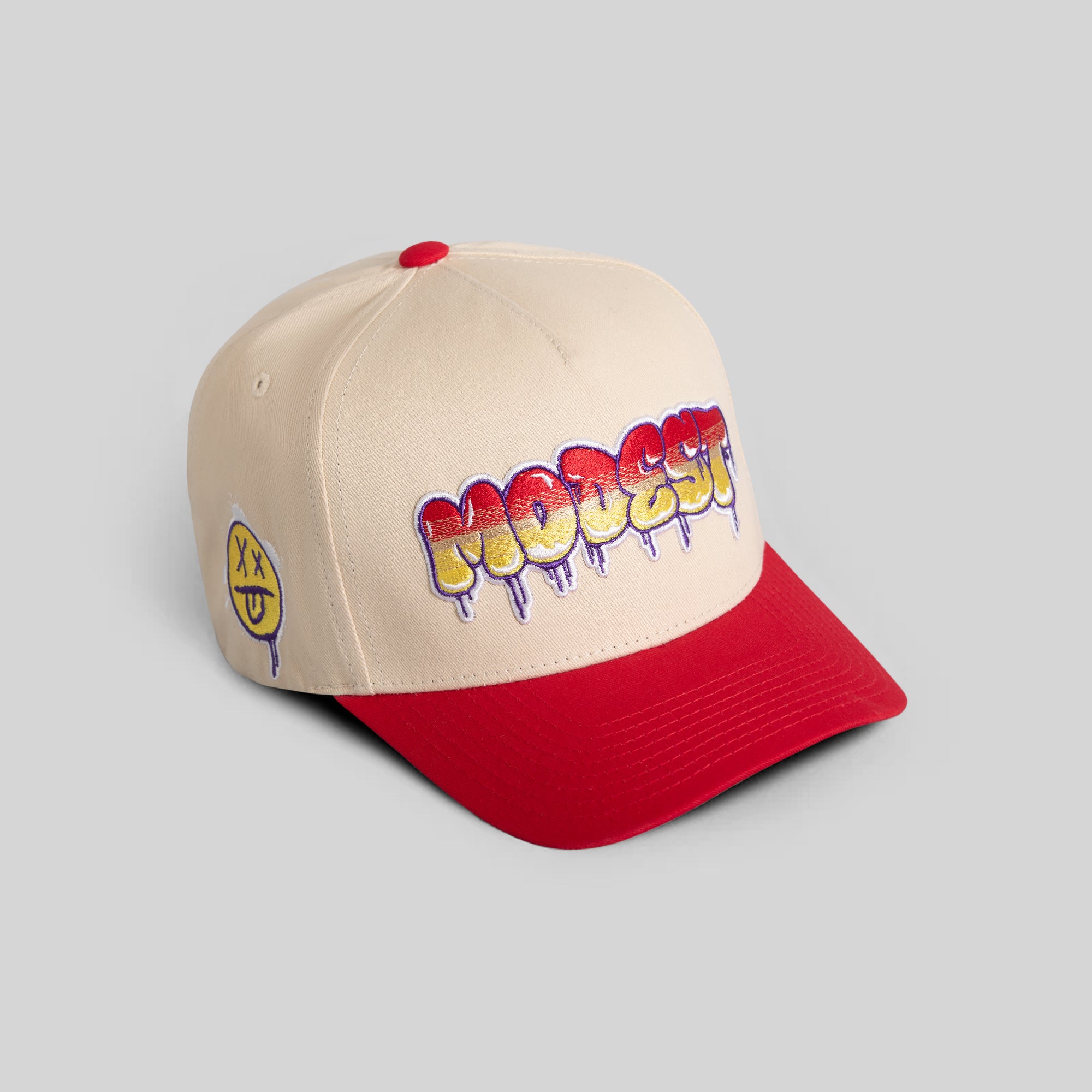 MODEST SAND RED TWILL TRUCKER