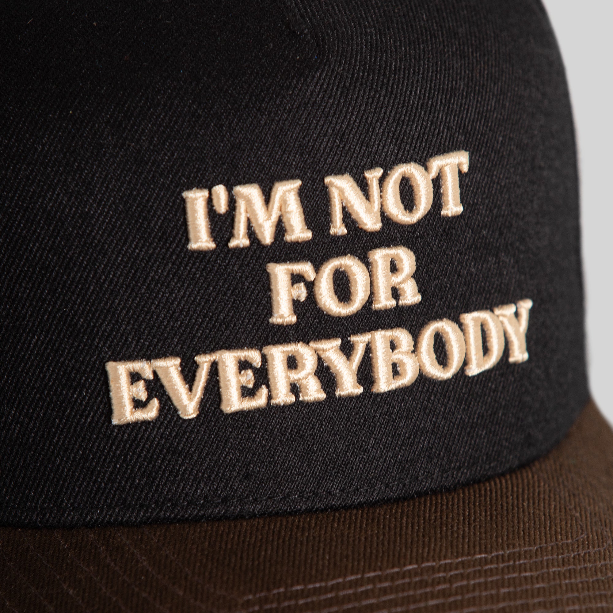 I'M NOT FOR EVERYBODY BLACK MOCHA WOOL TRUCKER