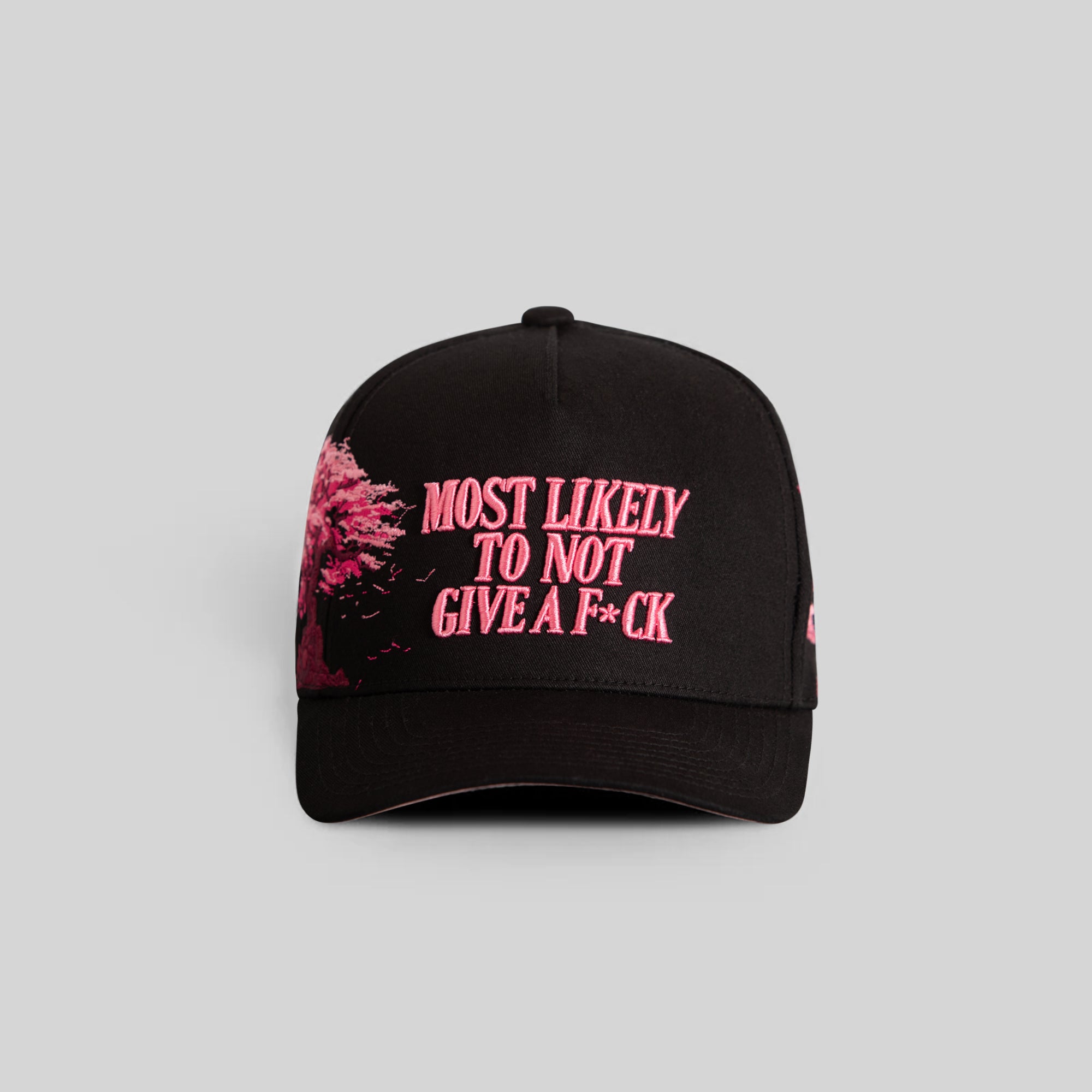 MOST LIKELY CHERRY BLOSSOM BLACK TWILL TRUCKER