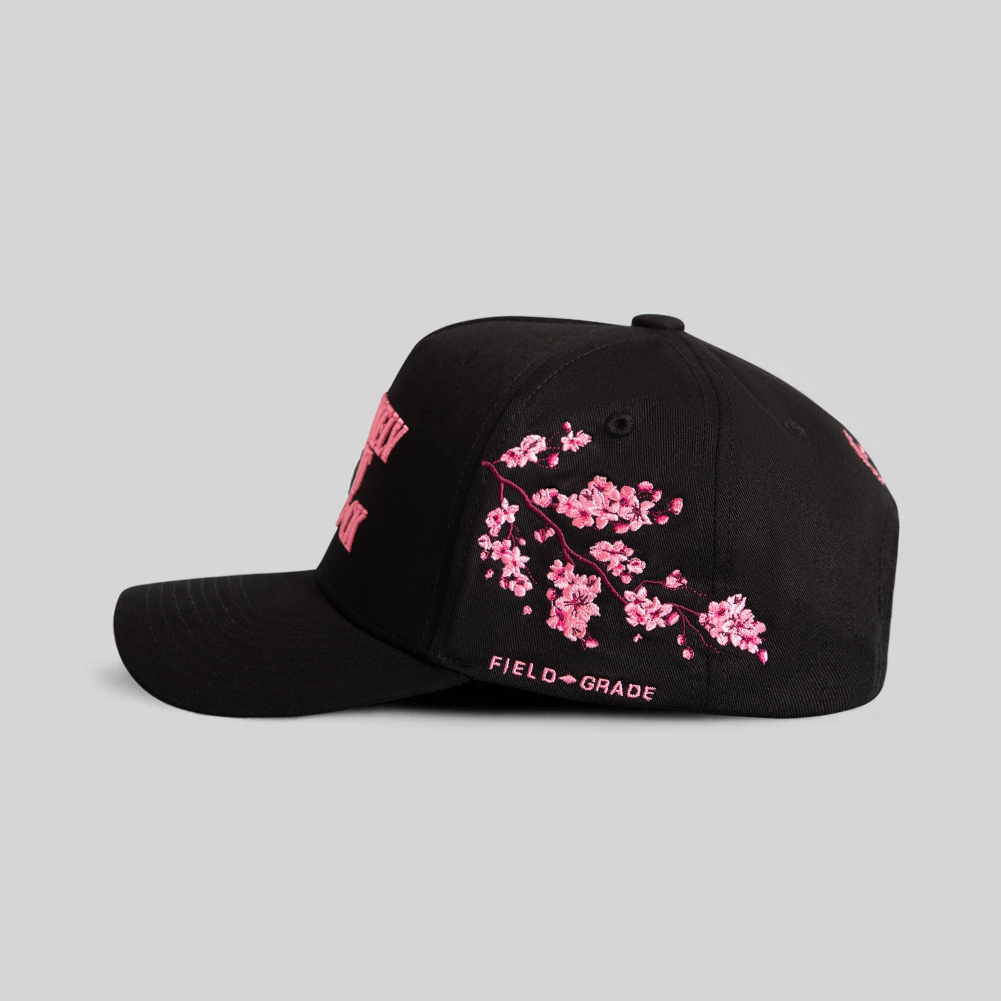 MOST LIKELY CHERRY BLOSSOM BLACK TWILL TRUCKER