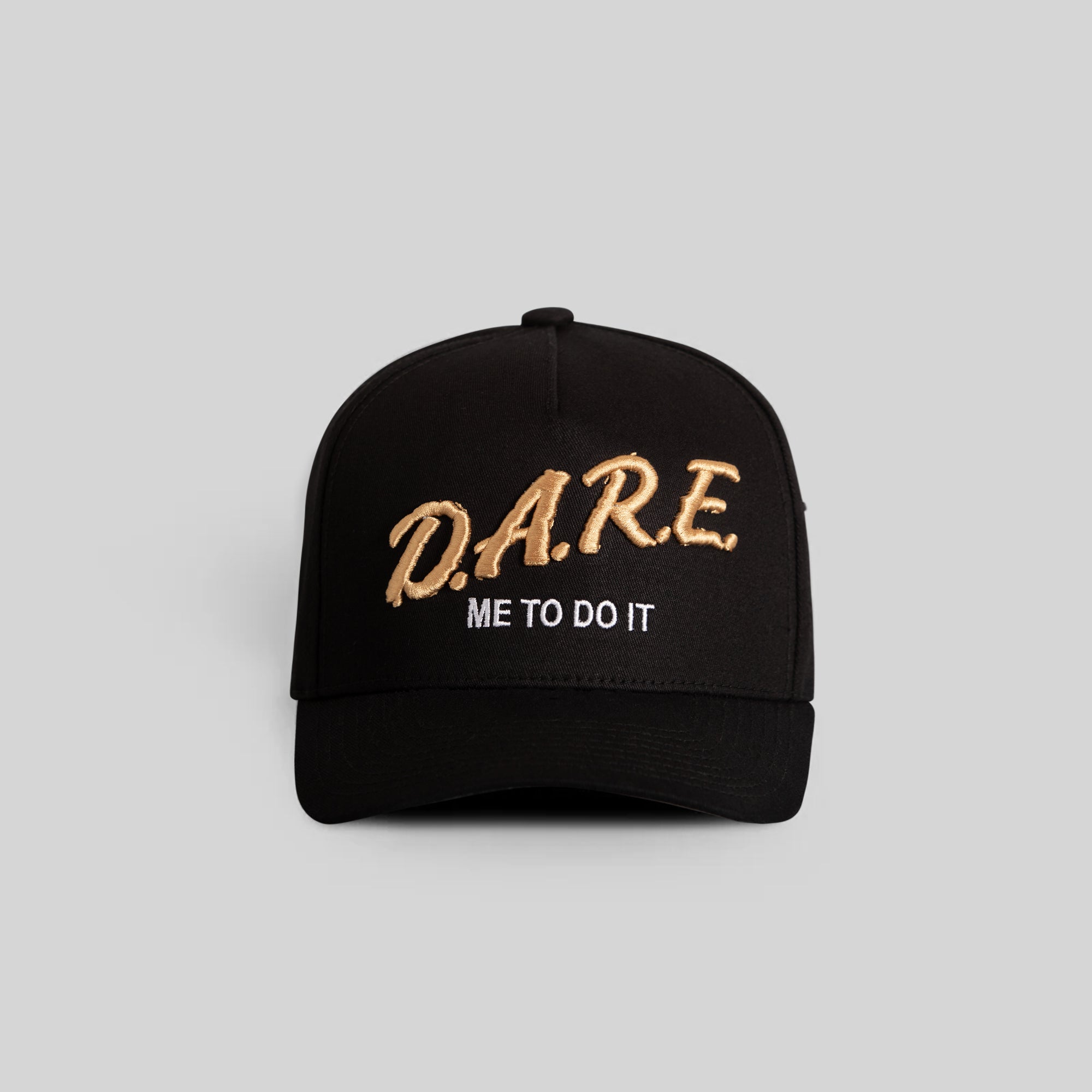 DARE ME TO DO IT BLACK TWILL TRUCKER