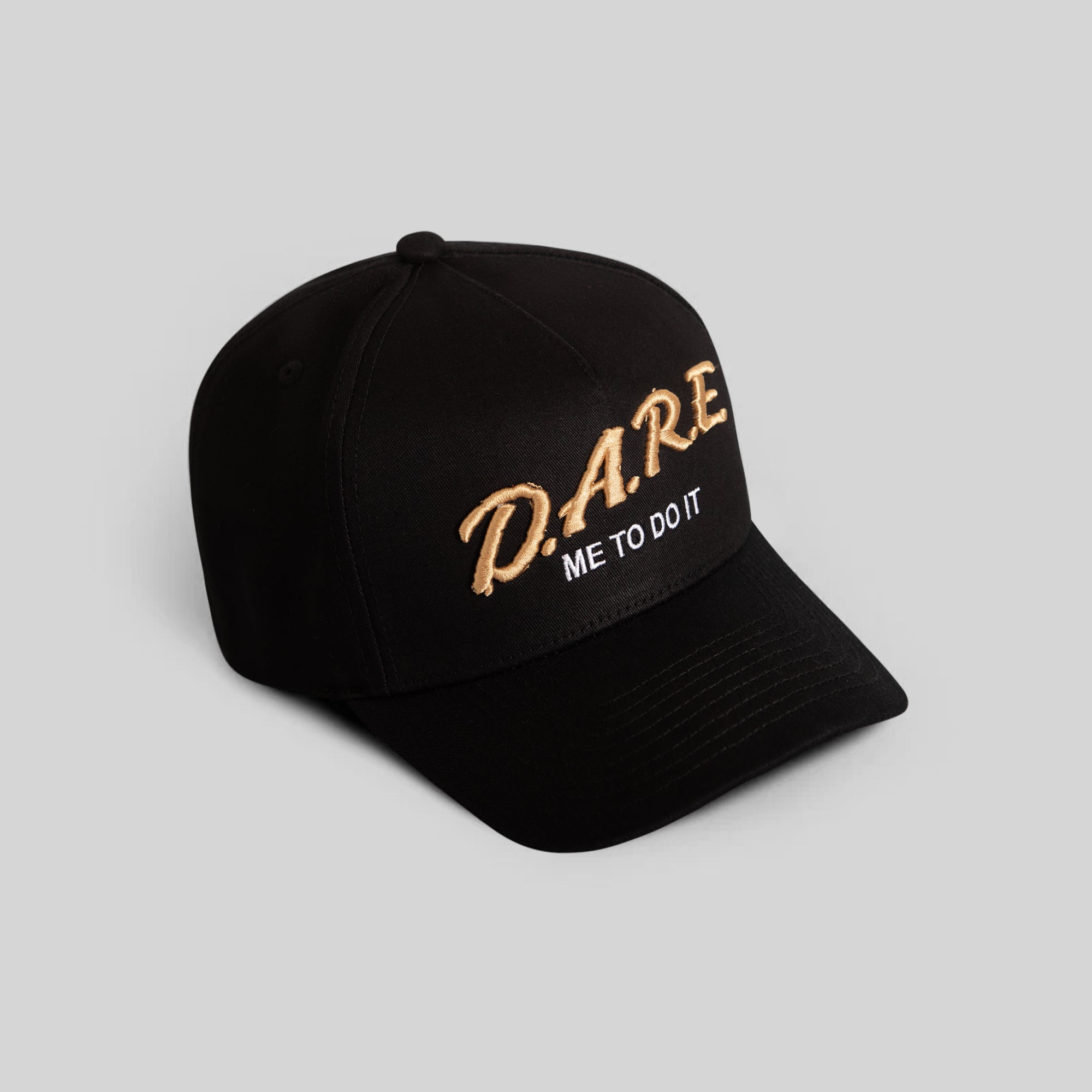 DARE ME TO DO IT BLACK TWILL TRUCKER