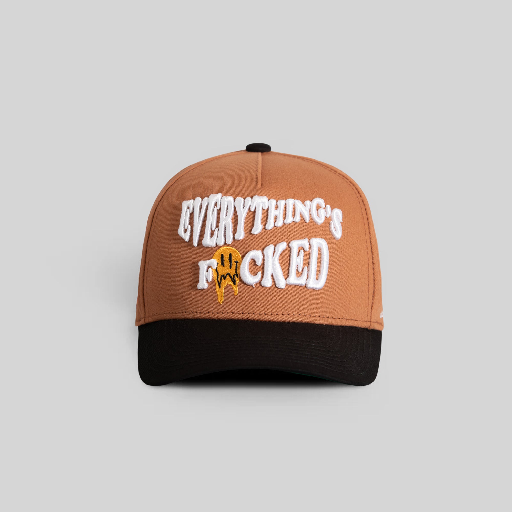 EVERYTHING'S F*CKED PANAMA BLACK TWILL TRUCKER
