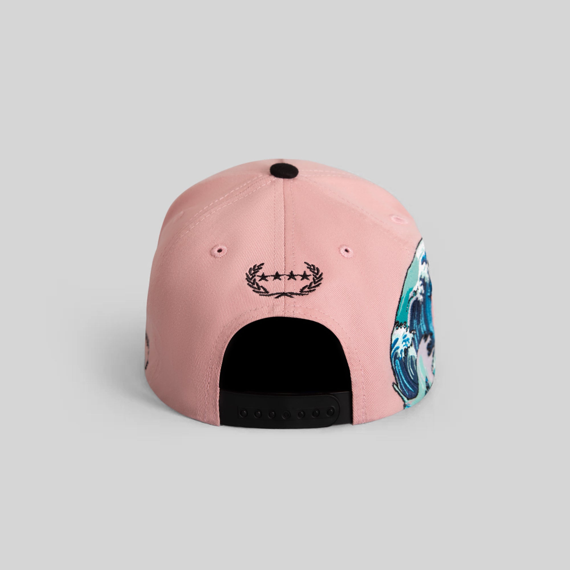 CANT STOP THE WAVE PINK BLACK TWILL TRUCKER