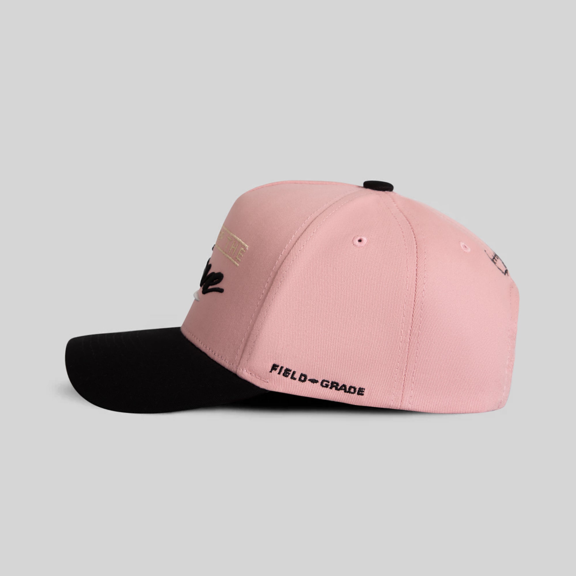 CANT STOP THE WAVE PINK BLACK TWILL TRUCKER