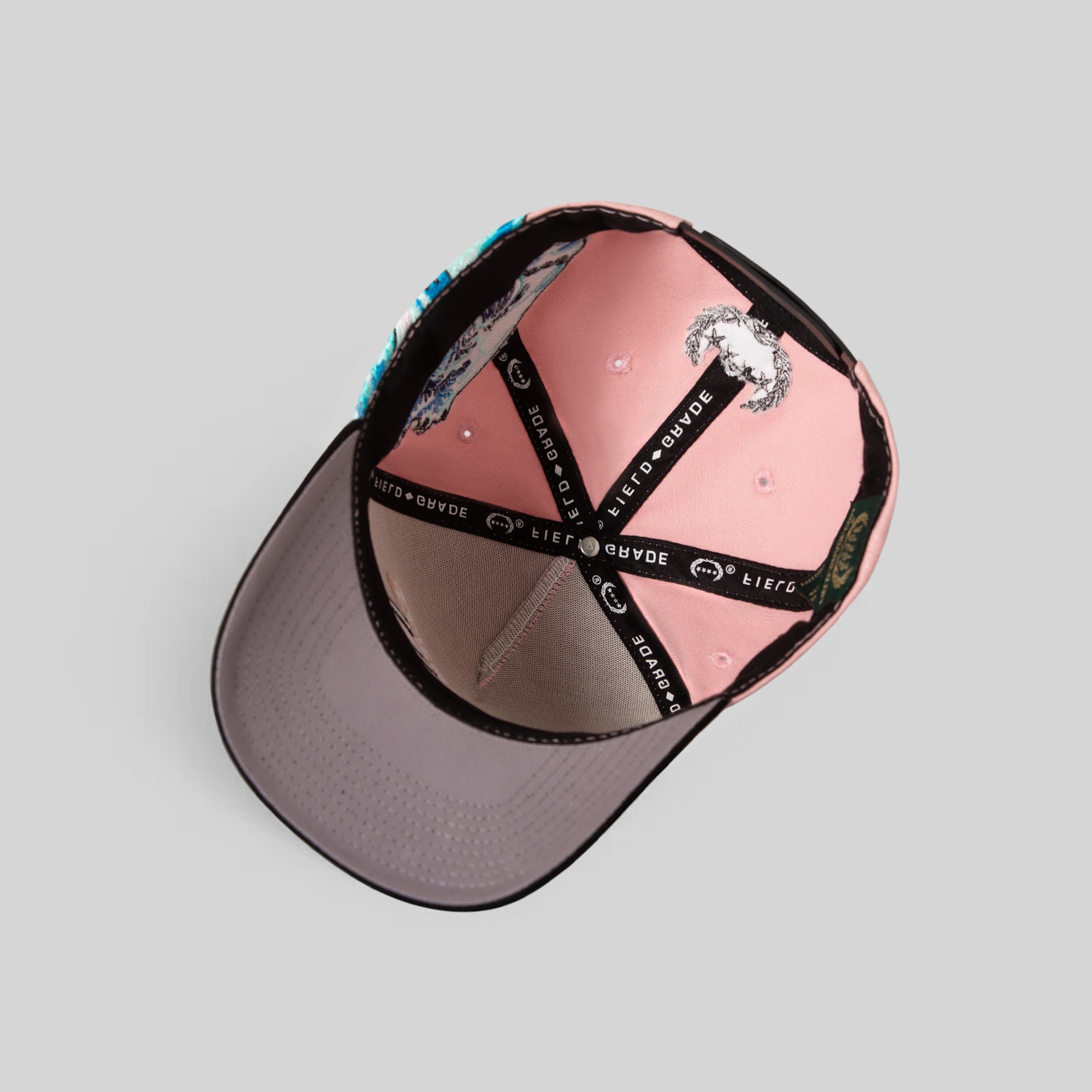 CANT STOP THE WAVE PINK BLACK TWILL TRUCKER