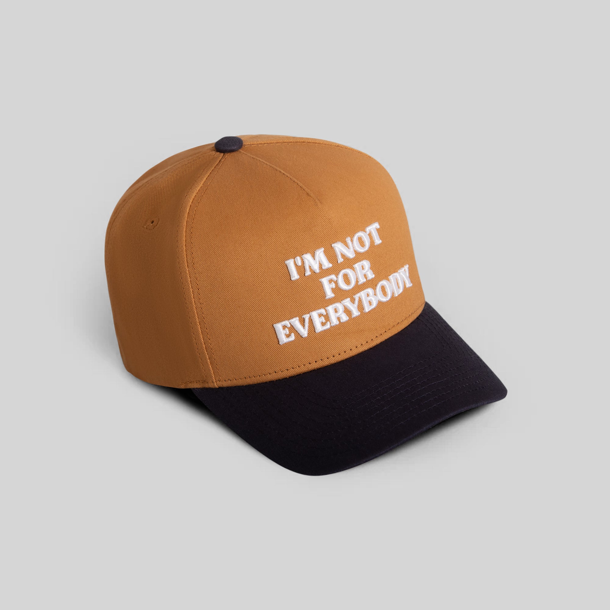 I'M NOT FOR EVERYBODY WHEAT DEEP NAVY TWILL TRUCKER