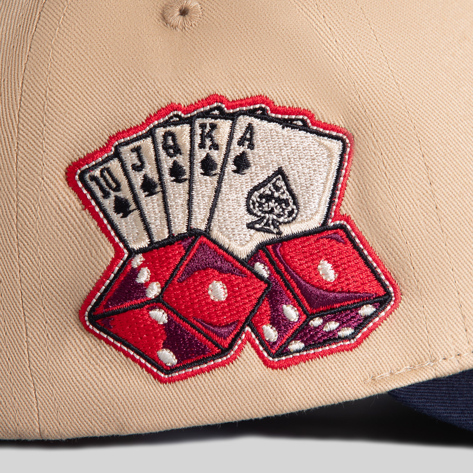 BAD LUCK CASINO TAUPE DEEP NAVY TWILL TRUCKER