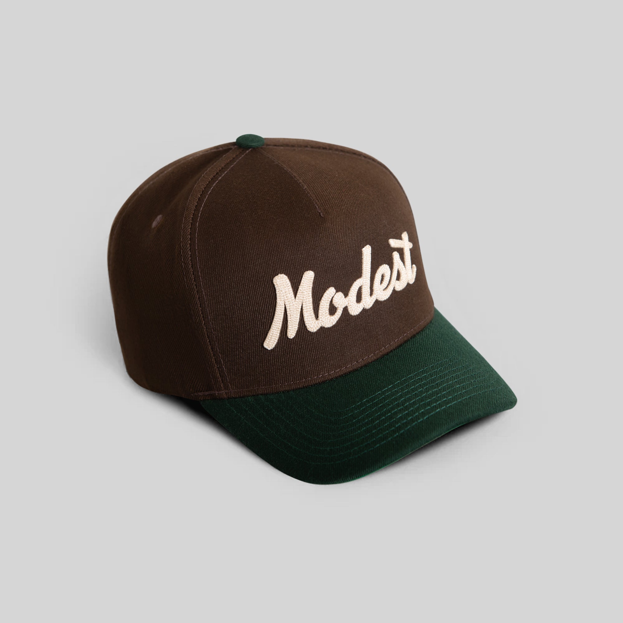 MODEST MOCHA FG GREEN WOOL TRUCKER