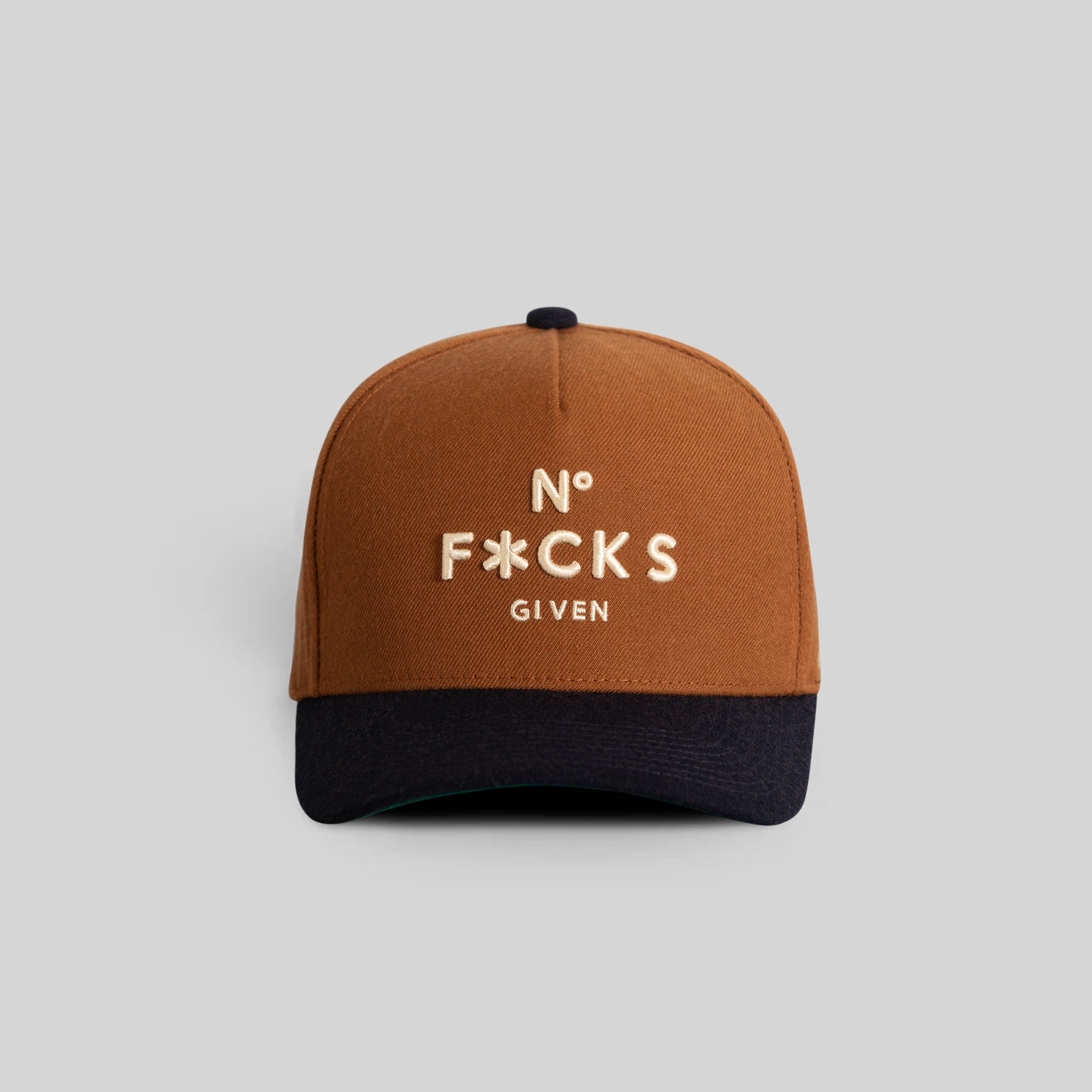 NO F*CKS GIVEN SESAME DEEP NAVY WOOL TRUCKER