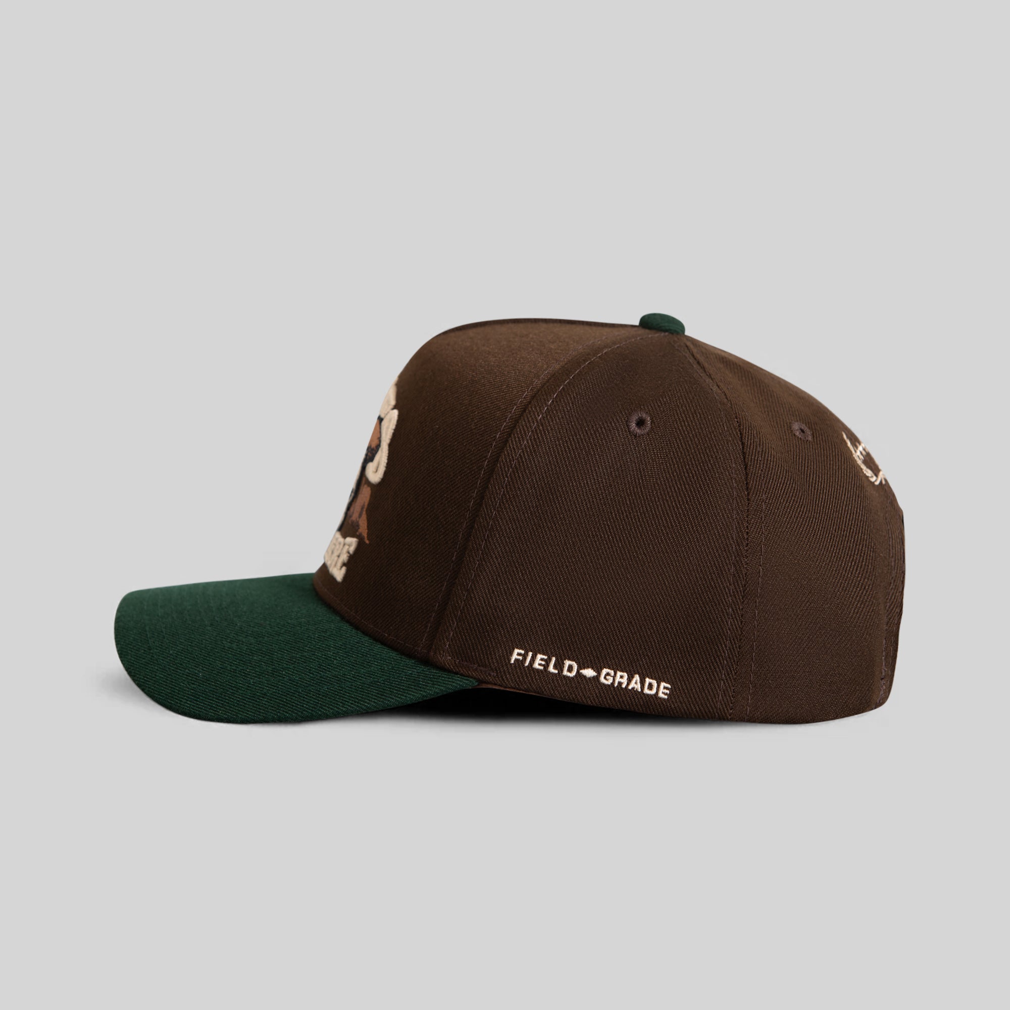 ROAD TO NOWHERE MOCHA FG GREEN WOOL TRUCKER