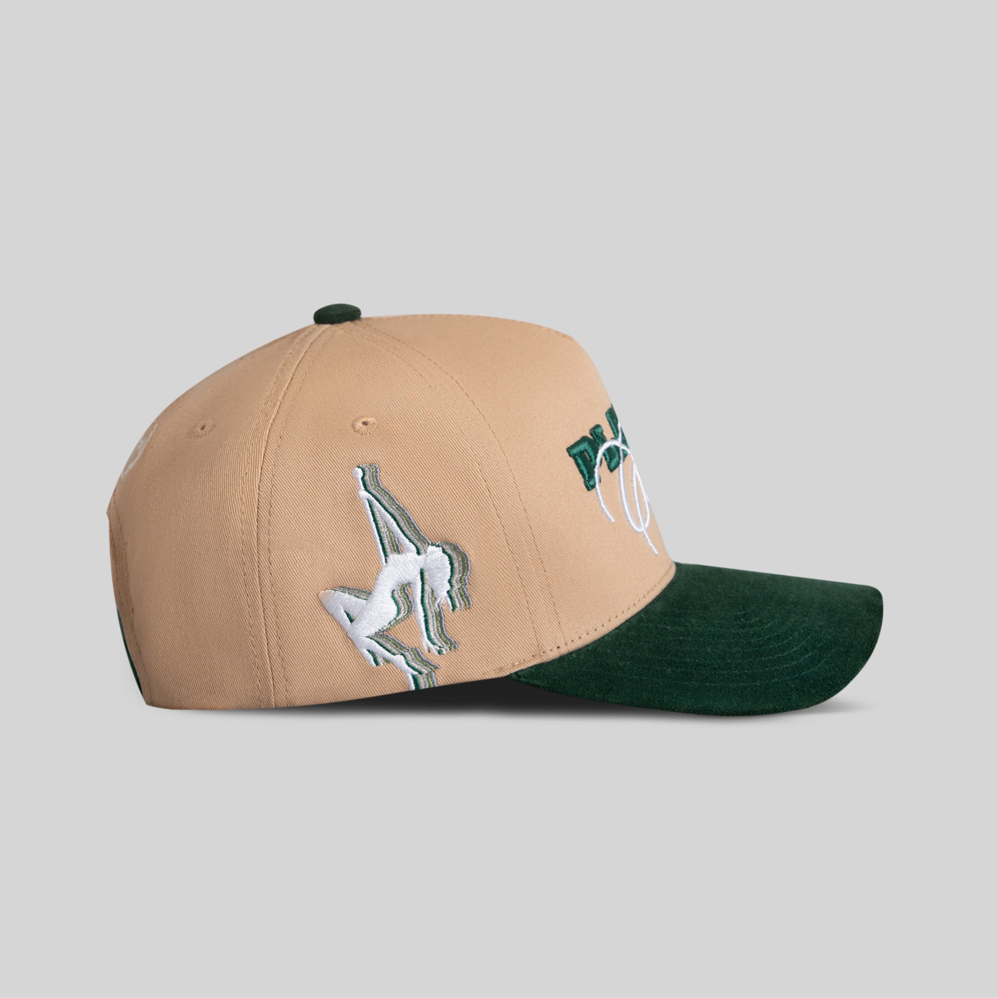 PLAYERS CLUB TAUPE FG GREEN TWILL SUEDE TRUCKER