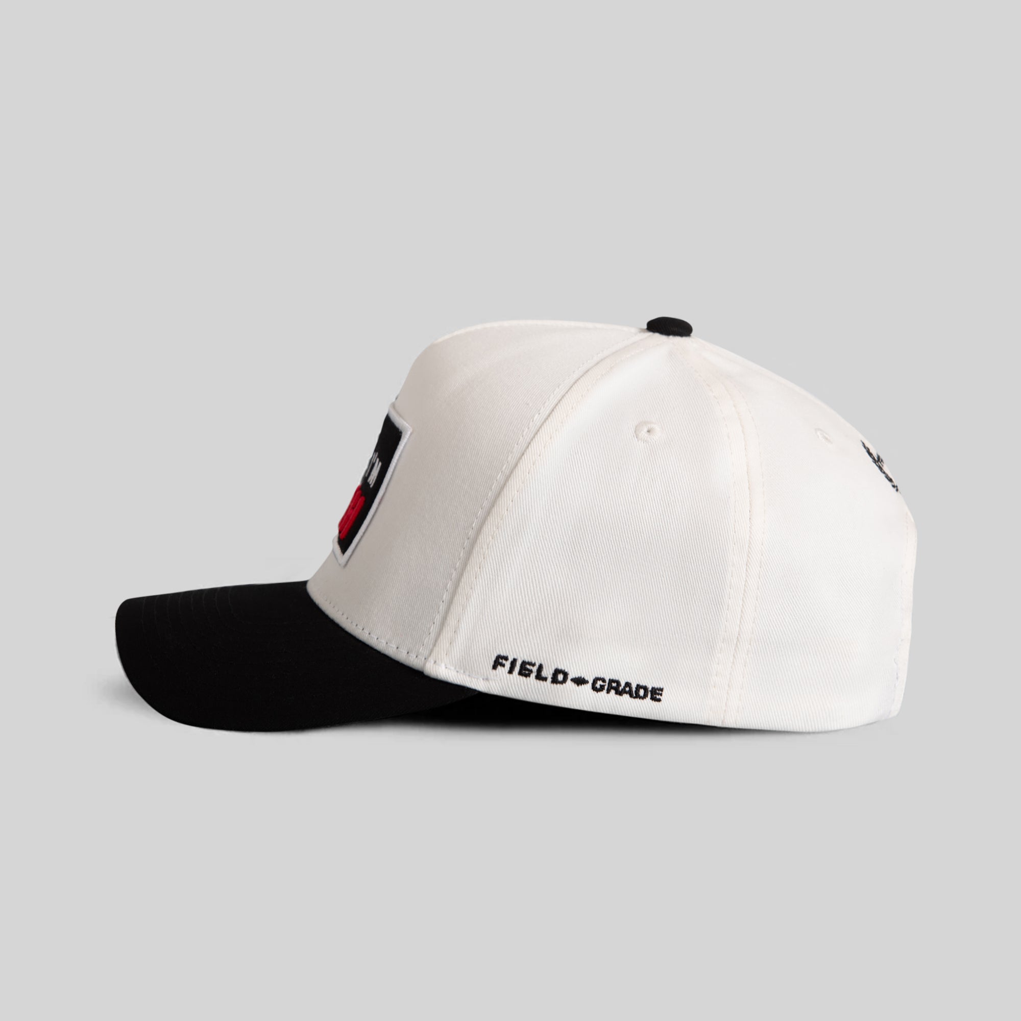 SORRY I'M HIGH EGGSHELL BLACK TWILL TRUCKER