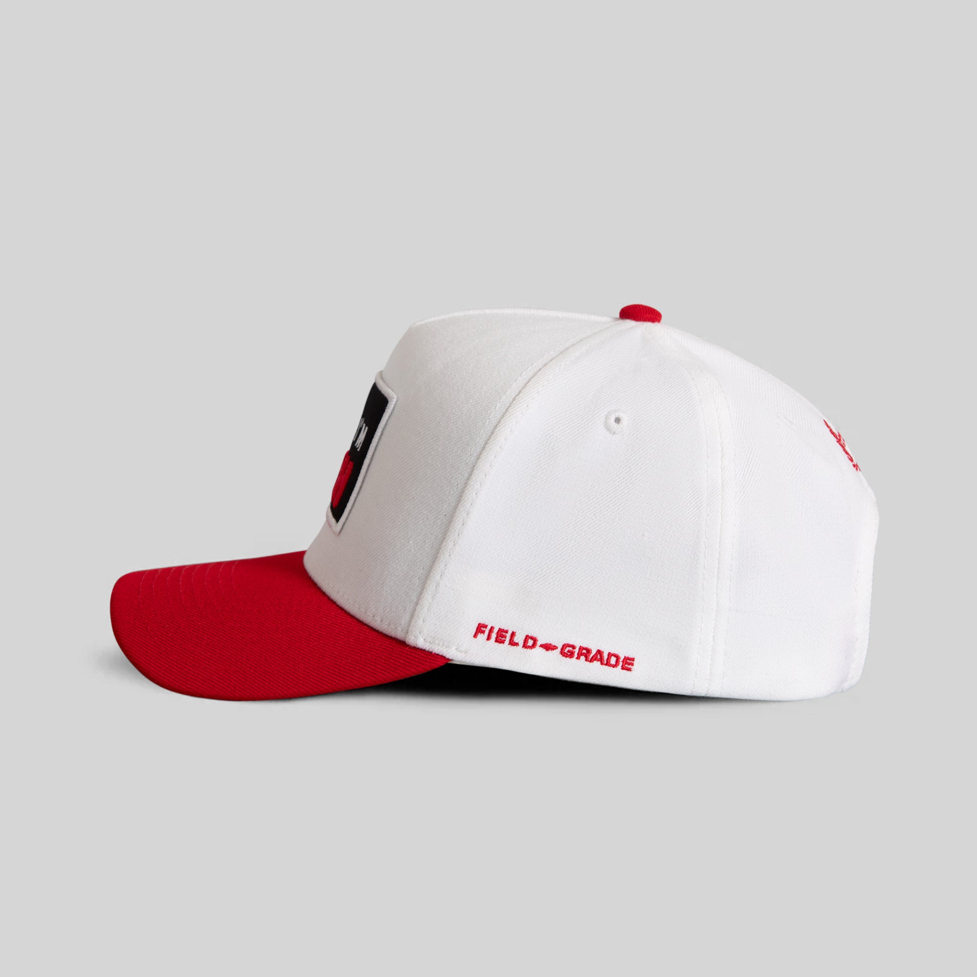 SORRY I'M HIGH OFF WHITE RED WOOL TRUCKER