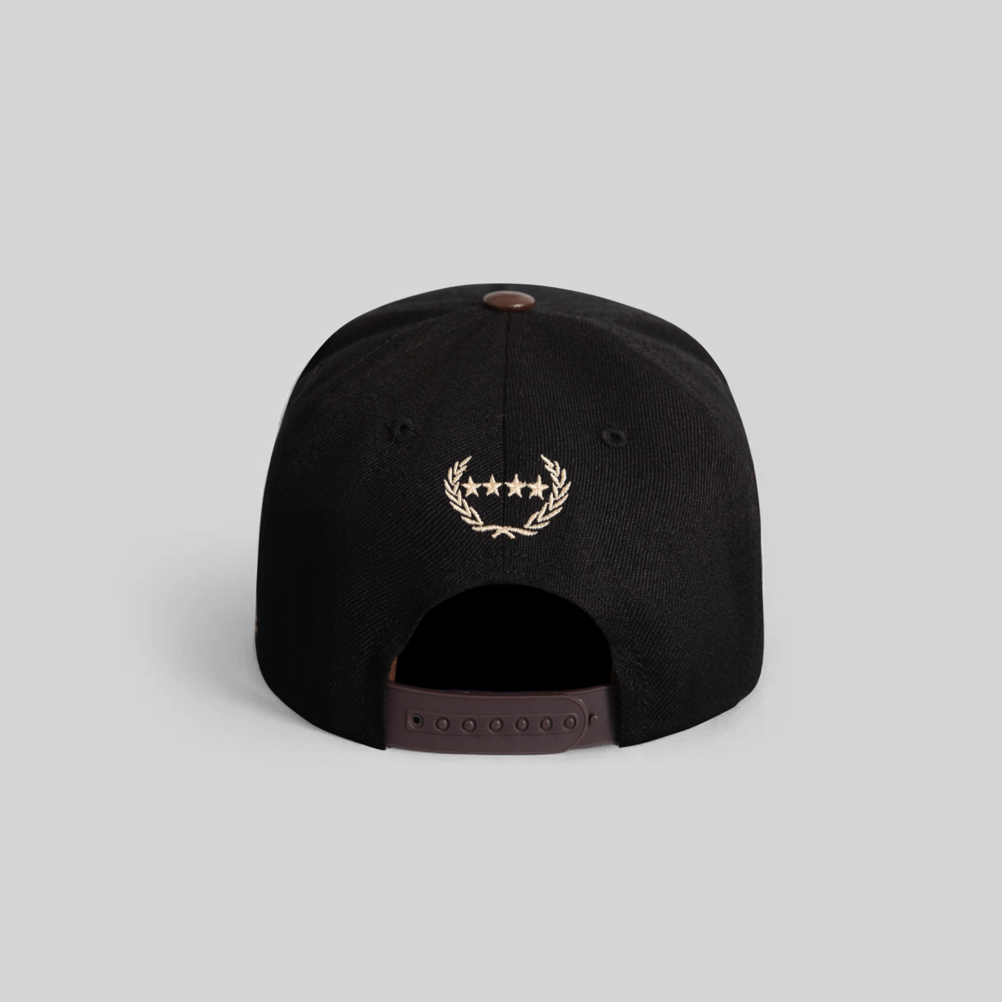 NO F*CKS GIVEN BLACK MOCHA WOOL LEATHER TRUCKER