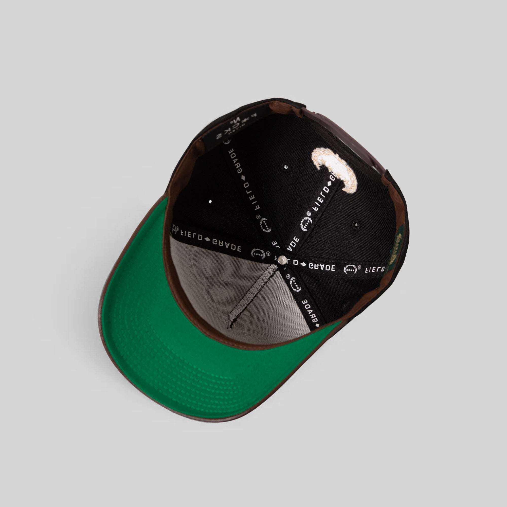 NO F*CKS GIVEN BLACK MOCHA WOOL LEATHER TRUCKER