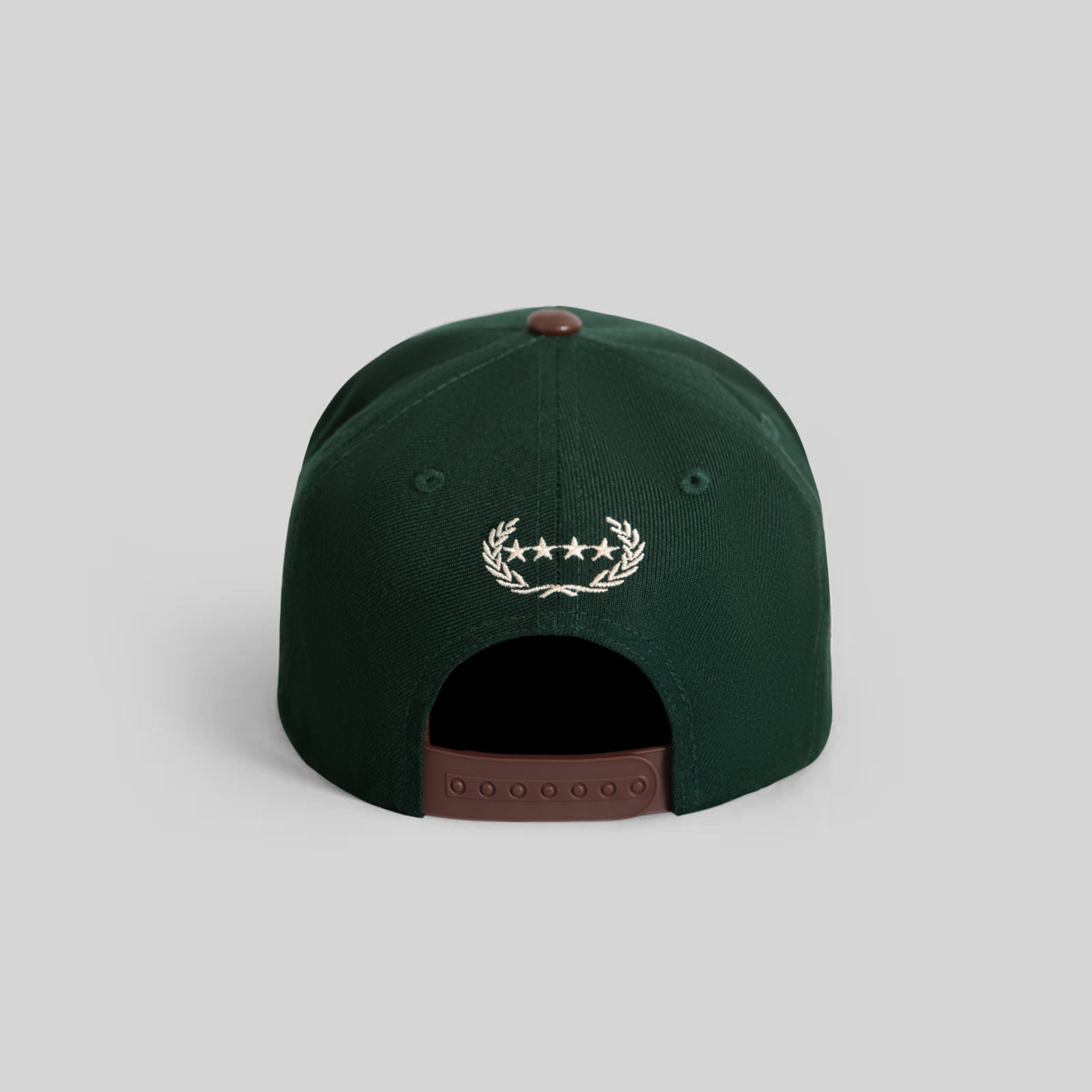 I'M NOT FOR EVERYBODY FG GREEN MOCHA WOOL LEATHER TRUCKER