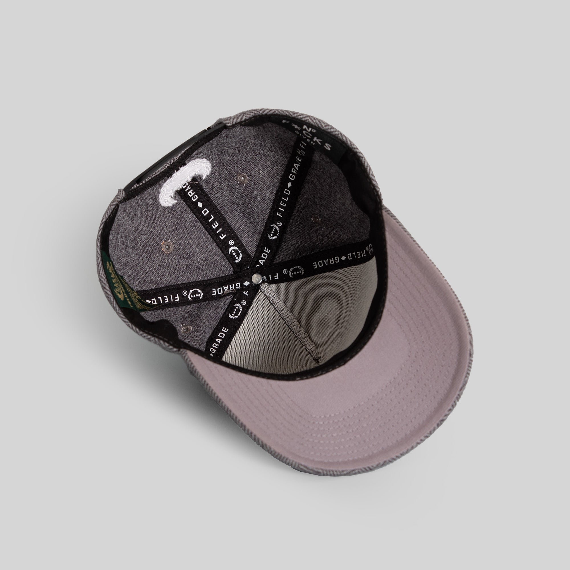 NO F*CKS GIVEN HERRINGBONE BLACK WHITE TRUCKER