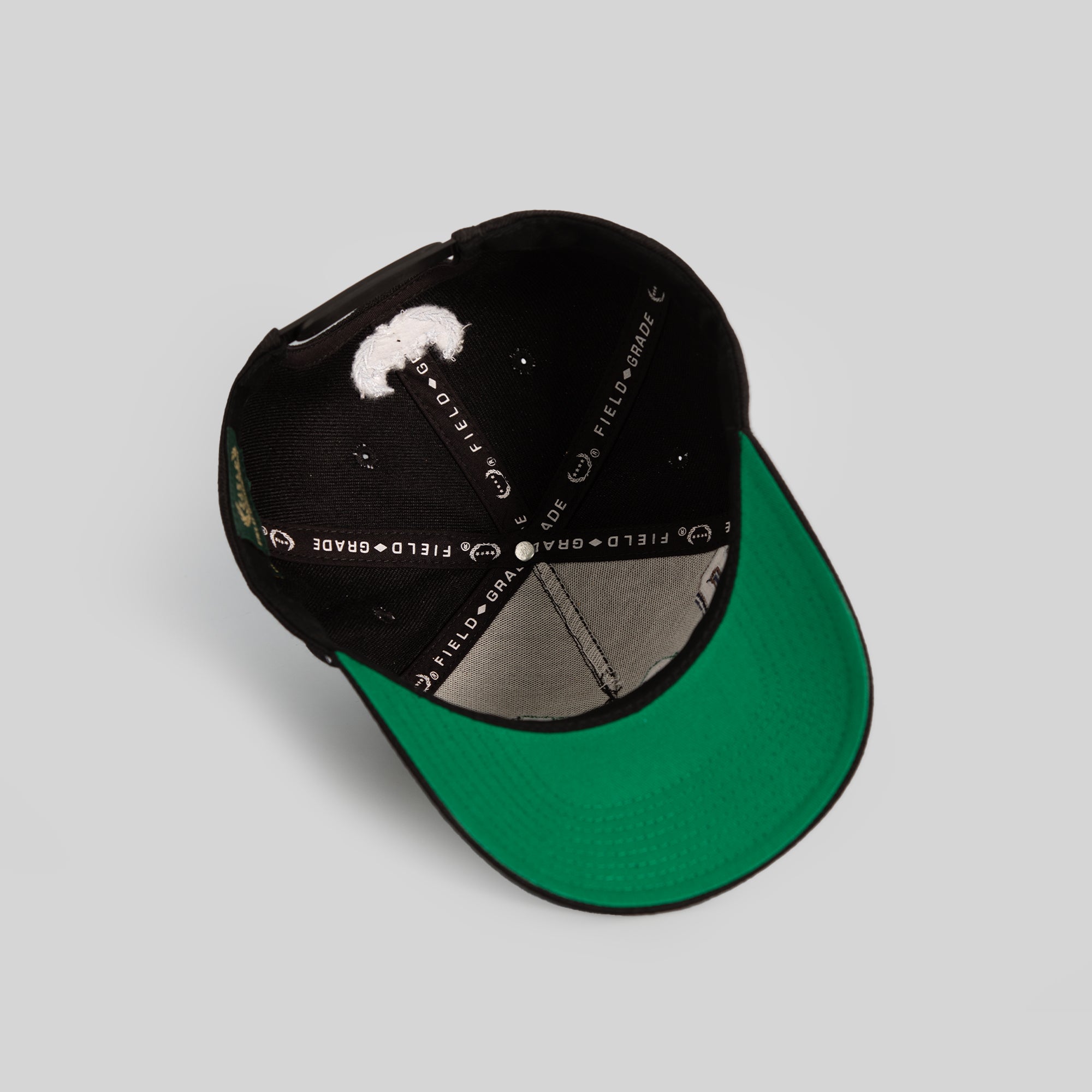 DOWN AND OUT BLACK WOOL TRUCKER