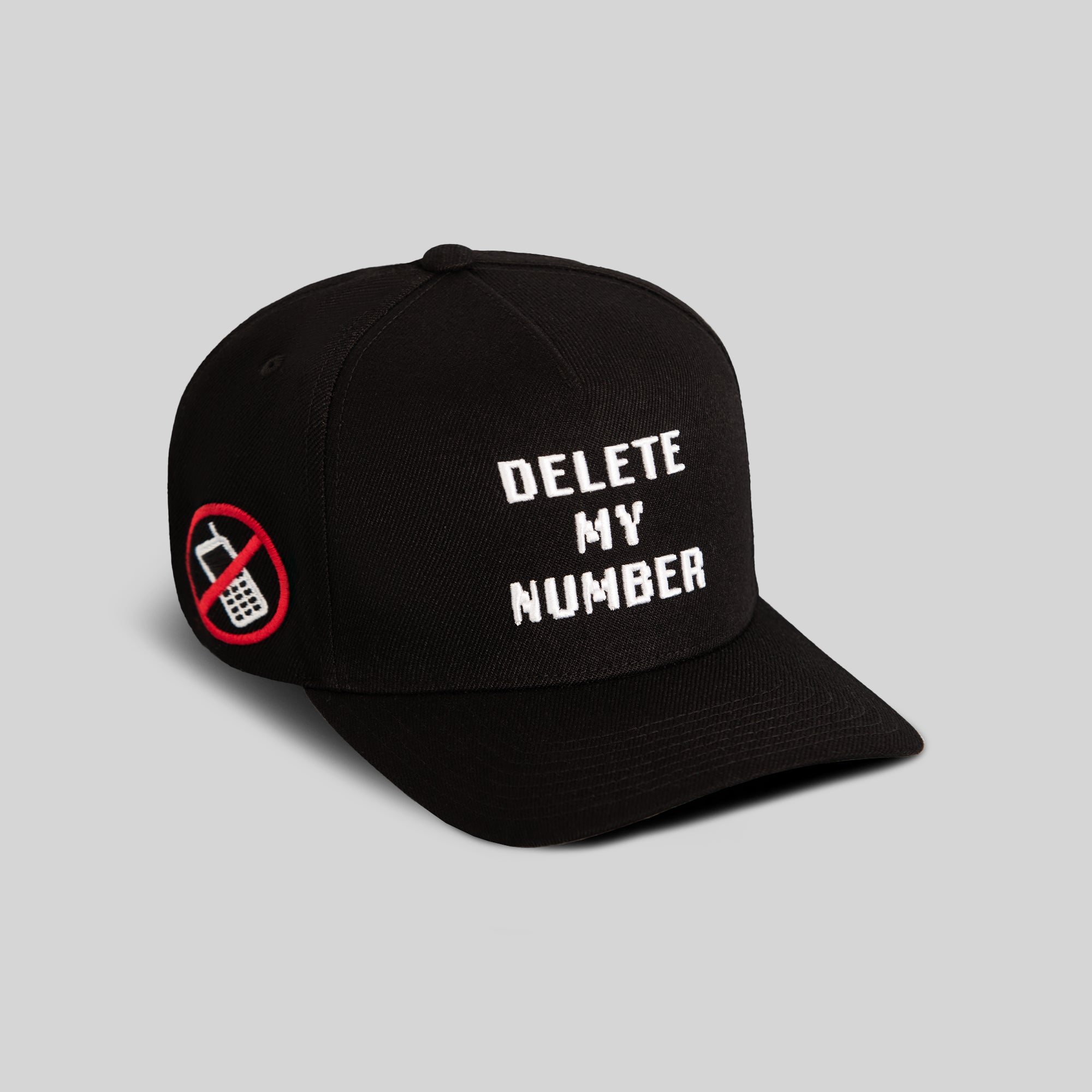 DELETE MY NUMBER BLACK WOOL TRUCKER