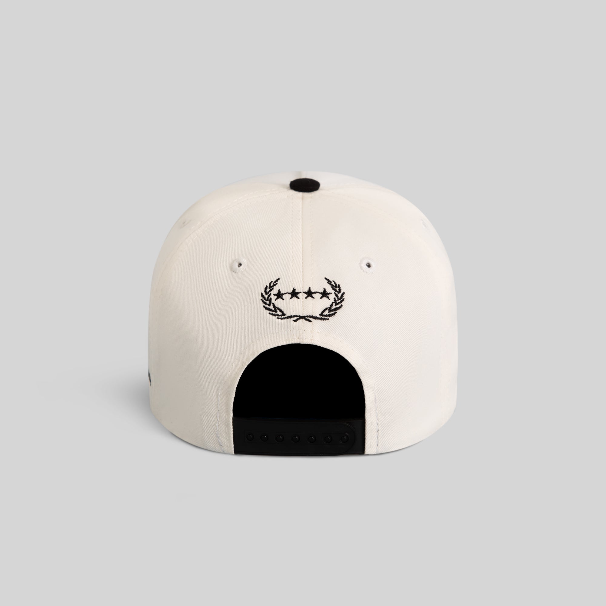 CURSED OFF WHITE BLACK TWILL TRUCKER