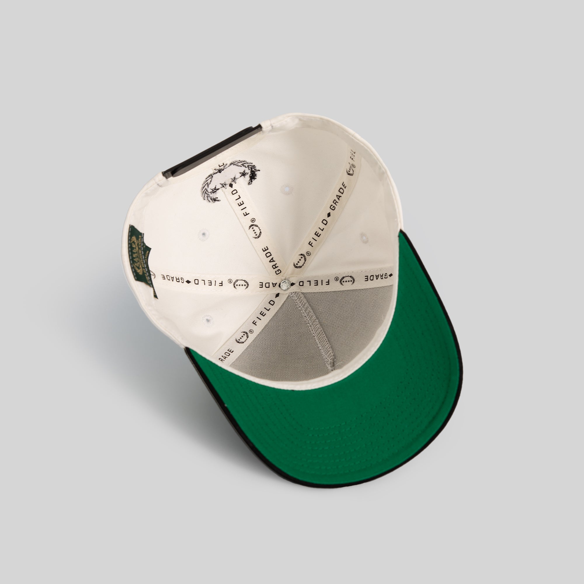 CURSED OFF WHITE BLACK TWILL TRUCKER
