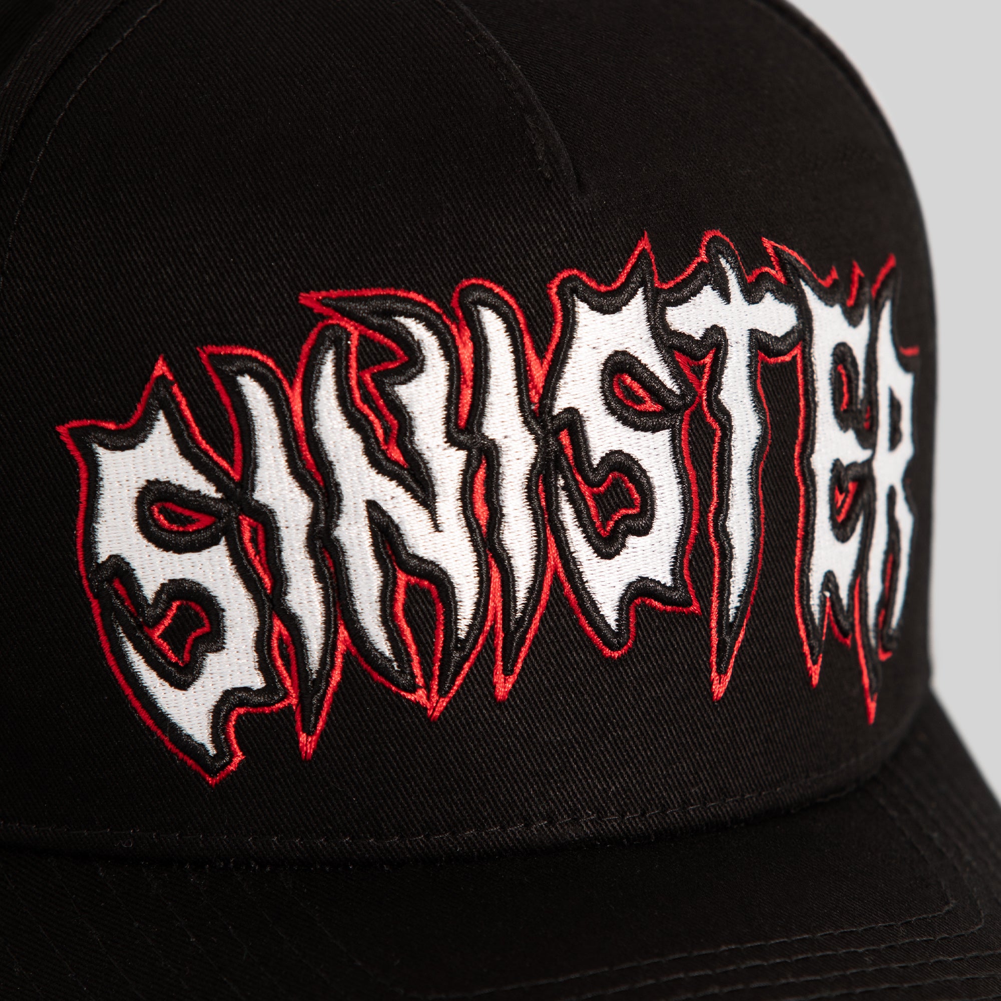 SINISTER BLACK TWILL TRUCKER