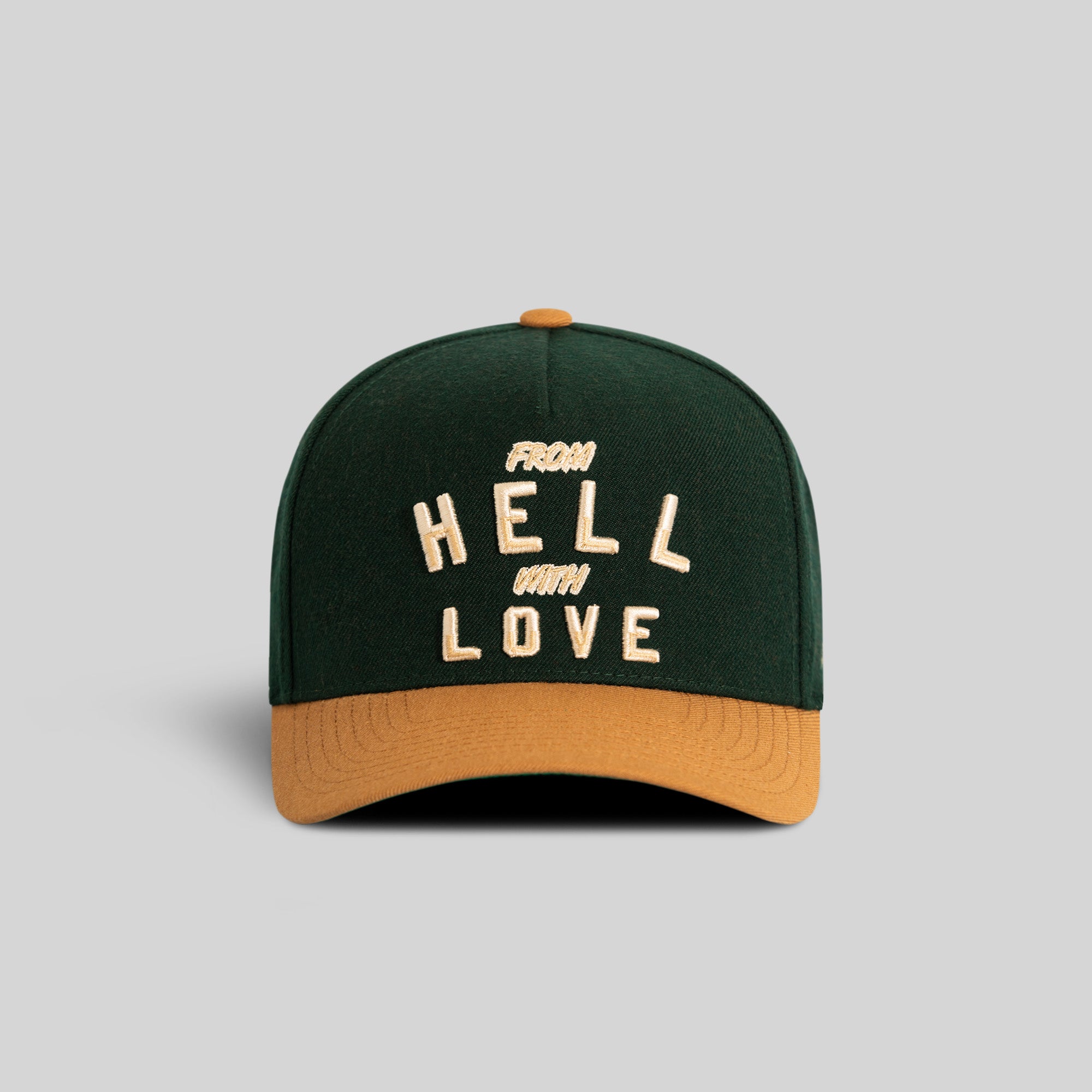 FROM HELL WITH LOVE EMERALD WHEAT WOOL TRUCKER