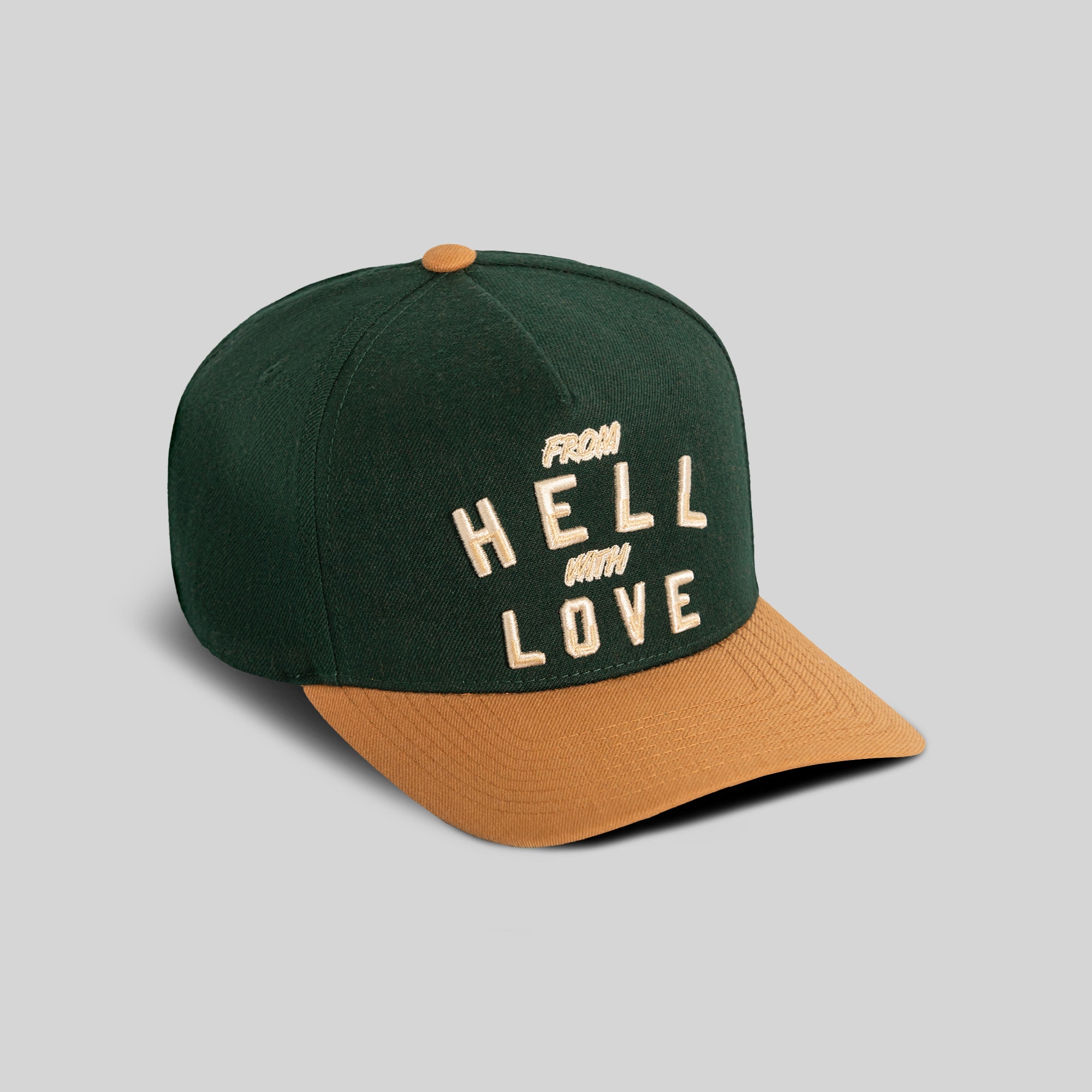 FROM HELL WITH LOVE EMERALD WHEAT WOOL TRUCKER