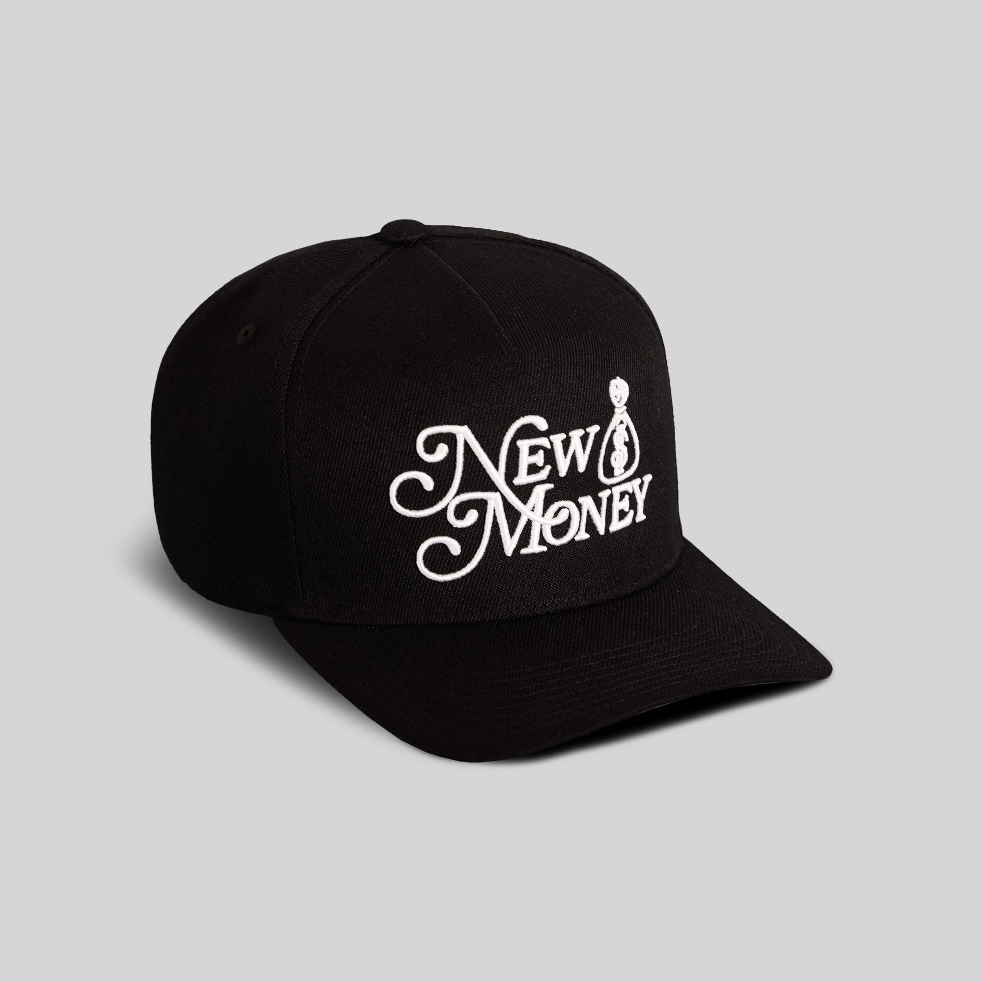 NEW MONEY BLACK WOOL TRUCKER