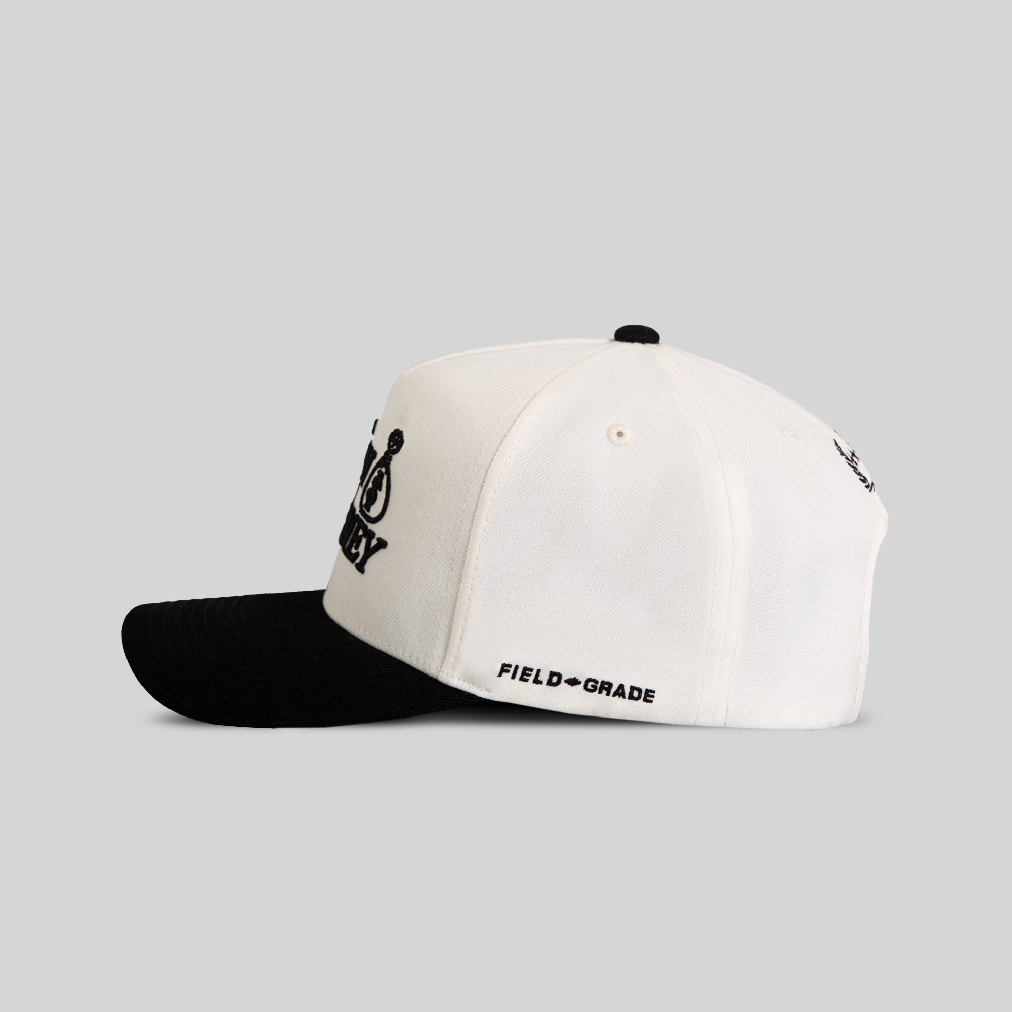 NEW MONEY OFF WHITE BLACK WOOL TRUCKER